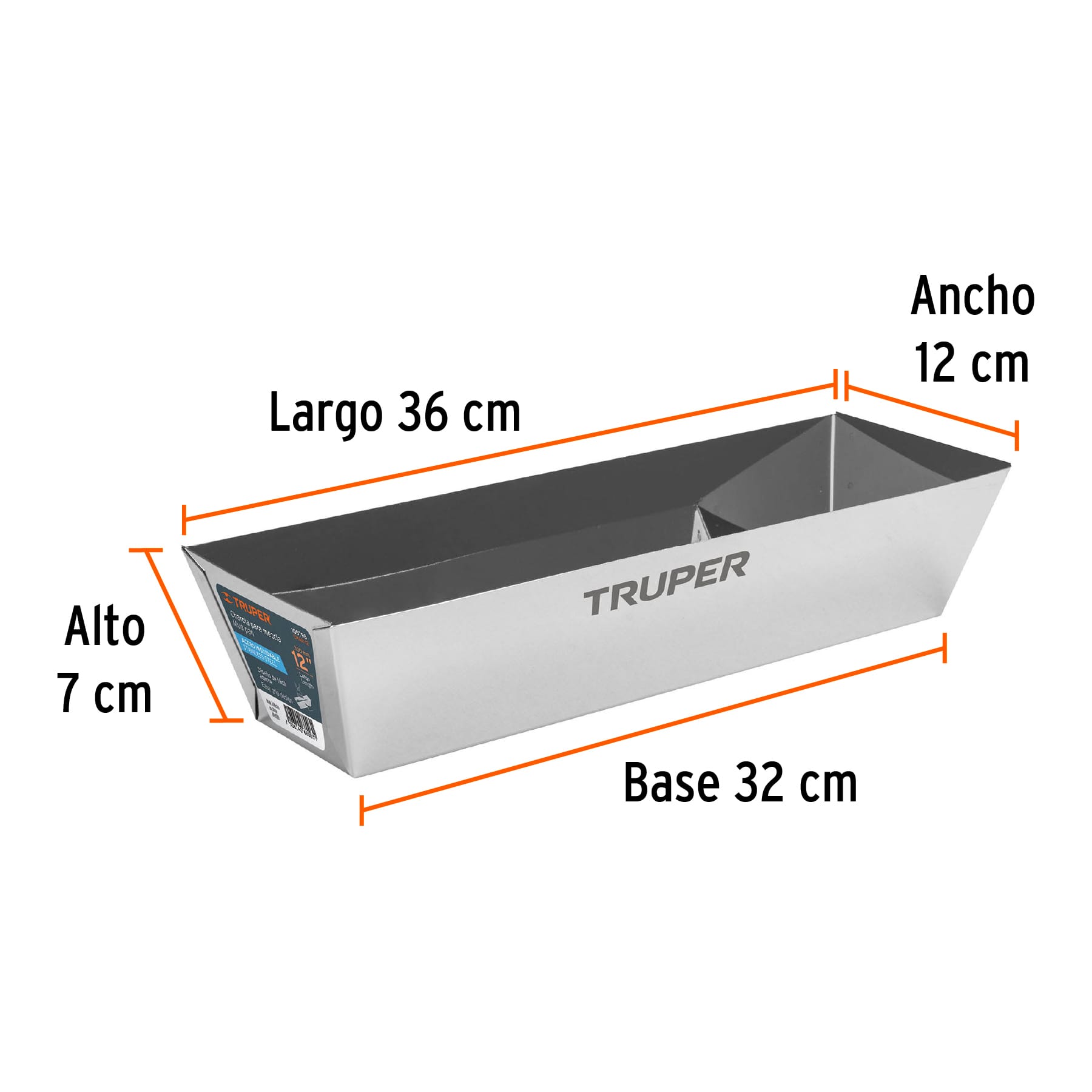 Charola de 12" de Acero Inoxidable para Mezcla Truper