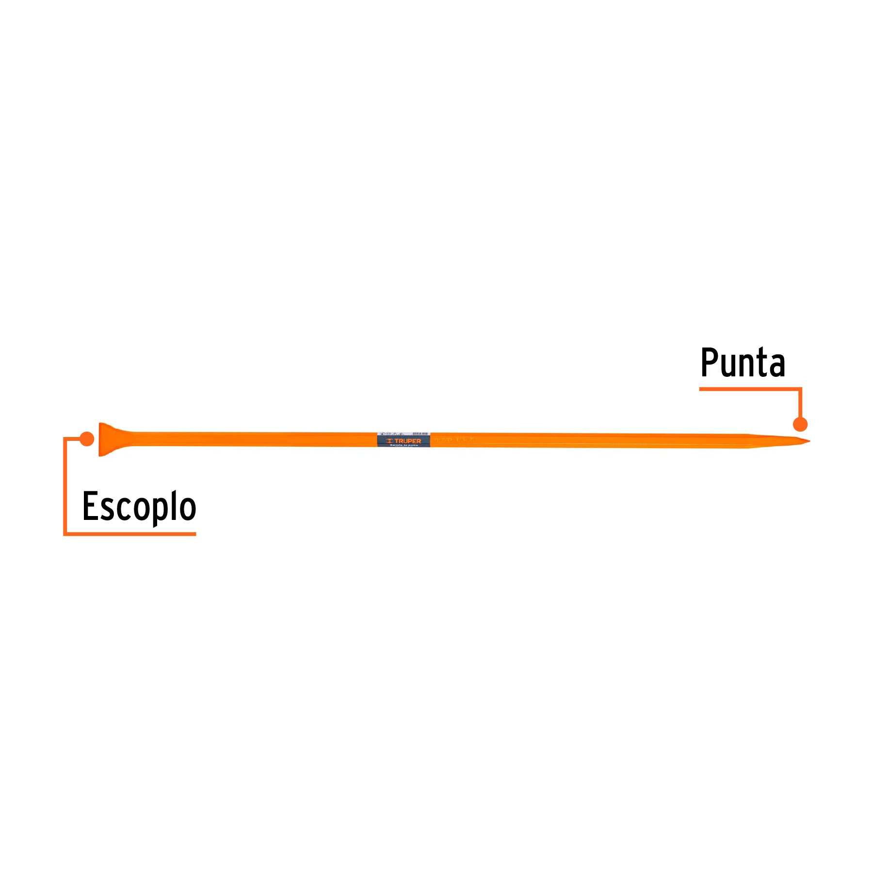 Barreta de Punta 1" X 150 cms Escoplo 72 mm Truper