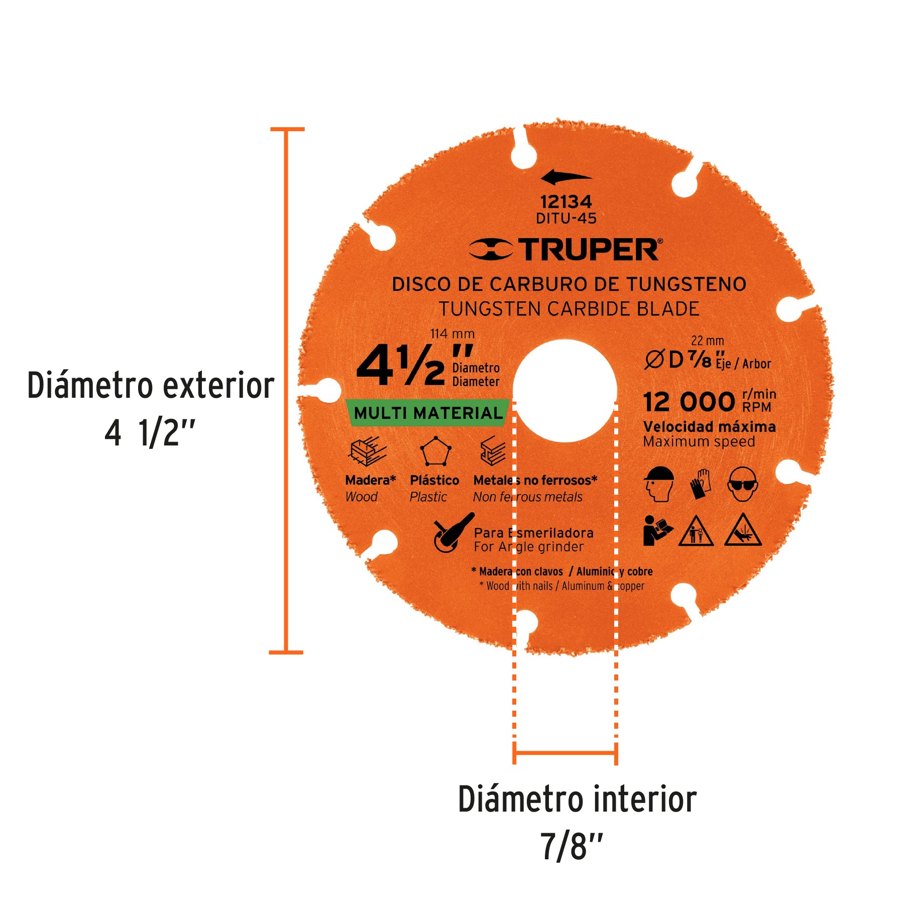 Disco Corte Multimaterial 4"1/2 Truper