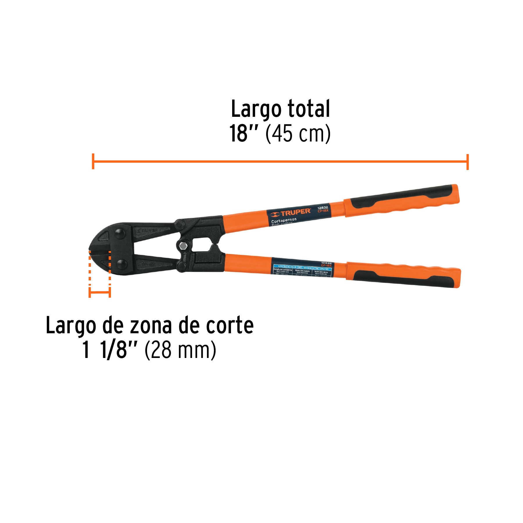 Cortapernos Profesional Truper 18" (45 cm)