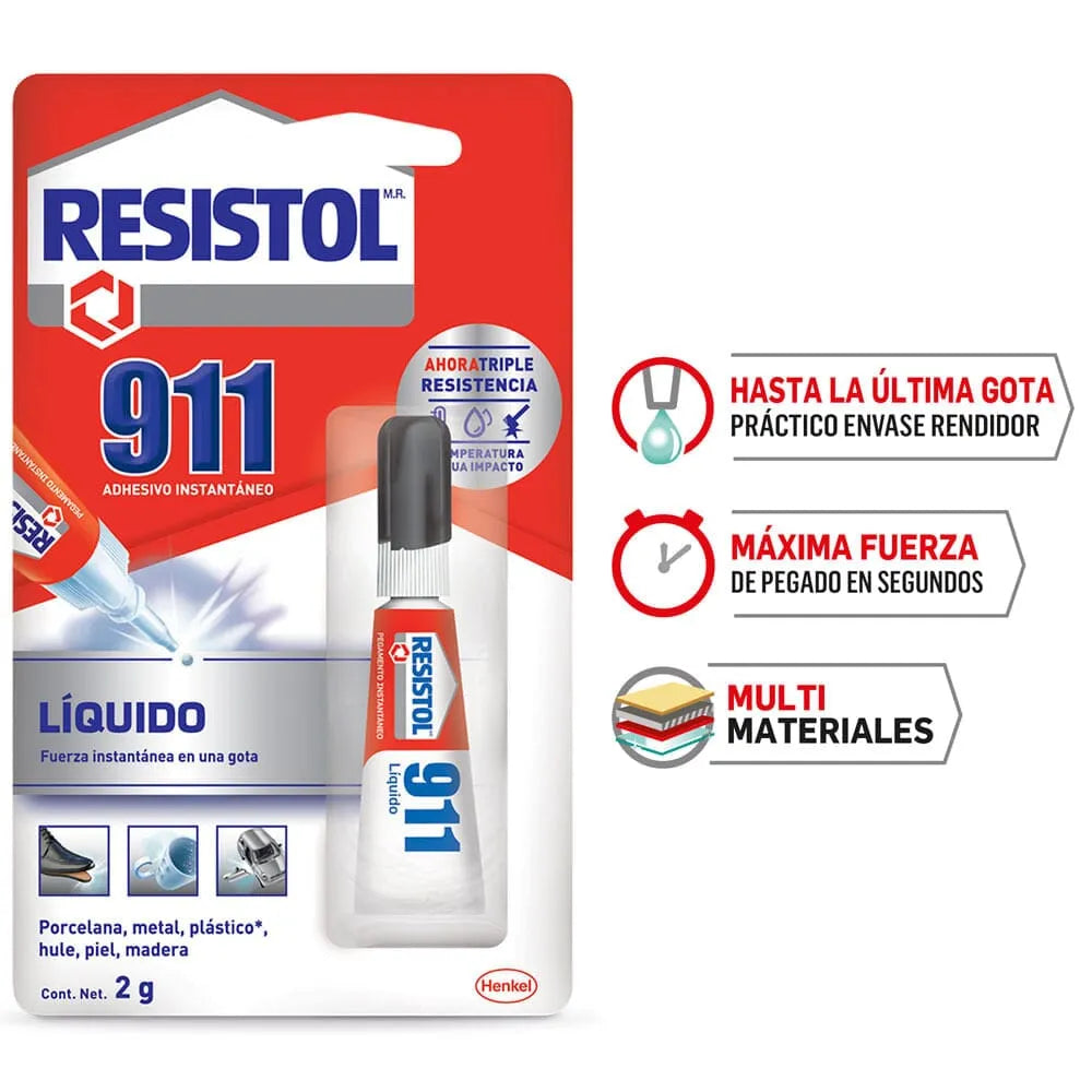 Pegamento Instantaneo 911 2 gms Resistol