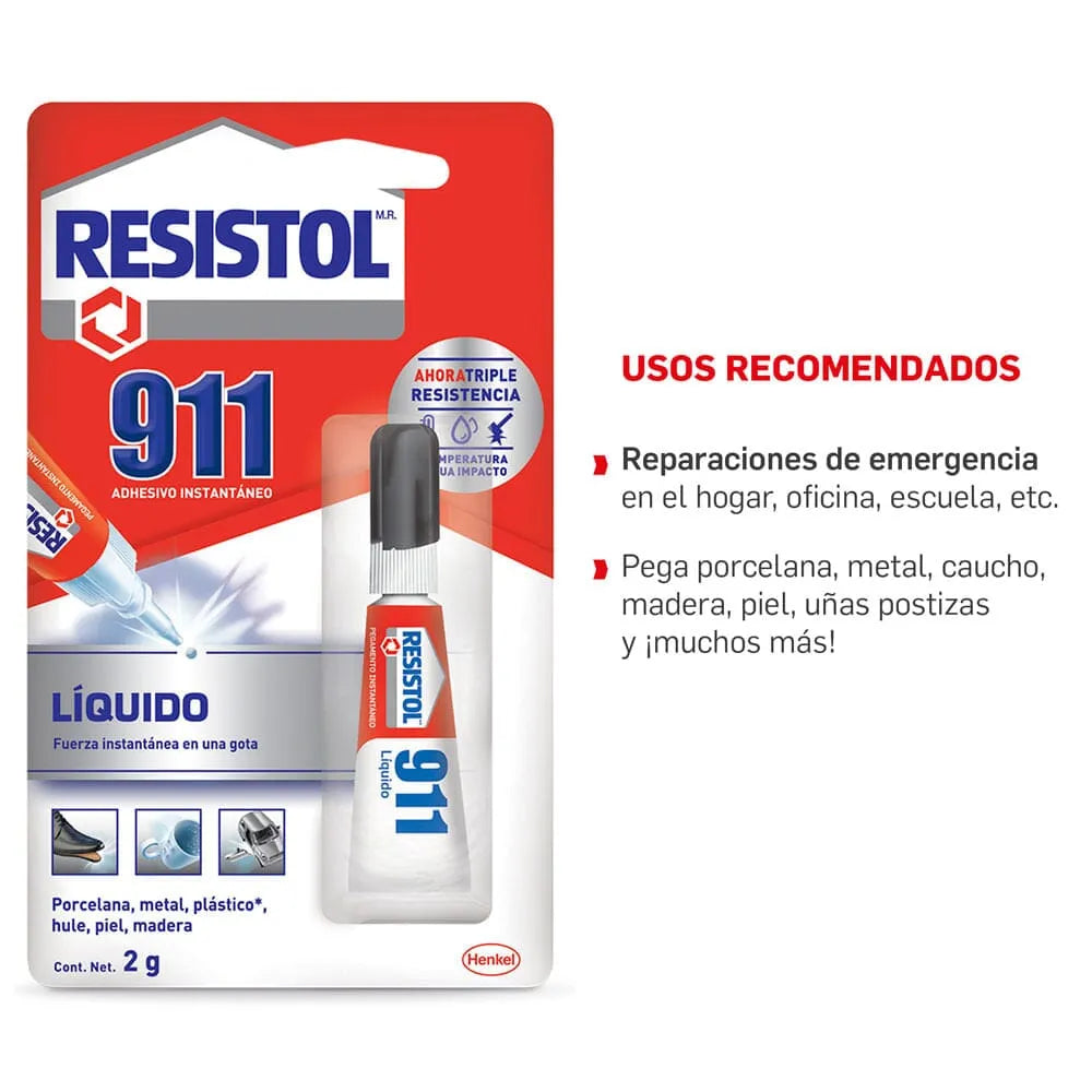 Pegamento Instantaneo 911 2 gms Resistol