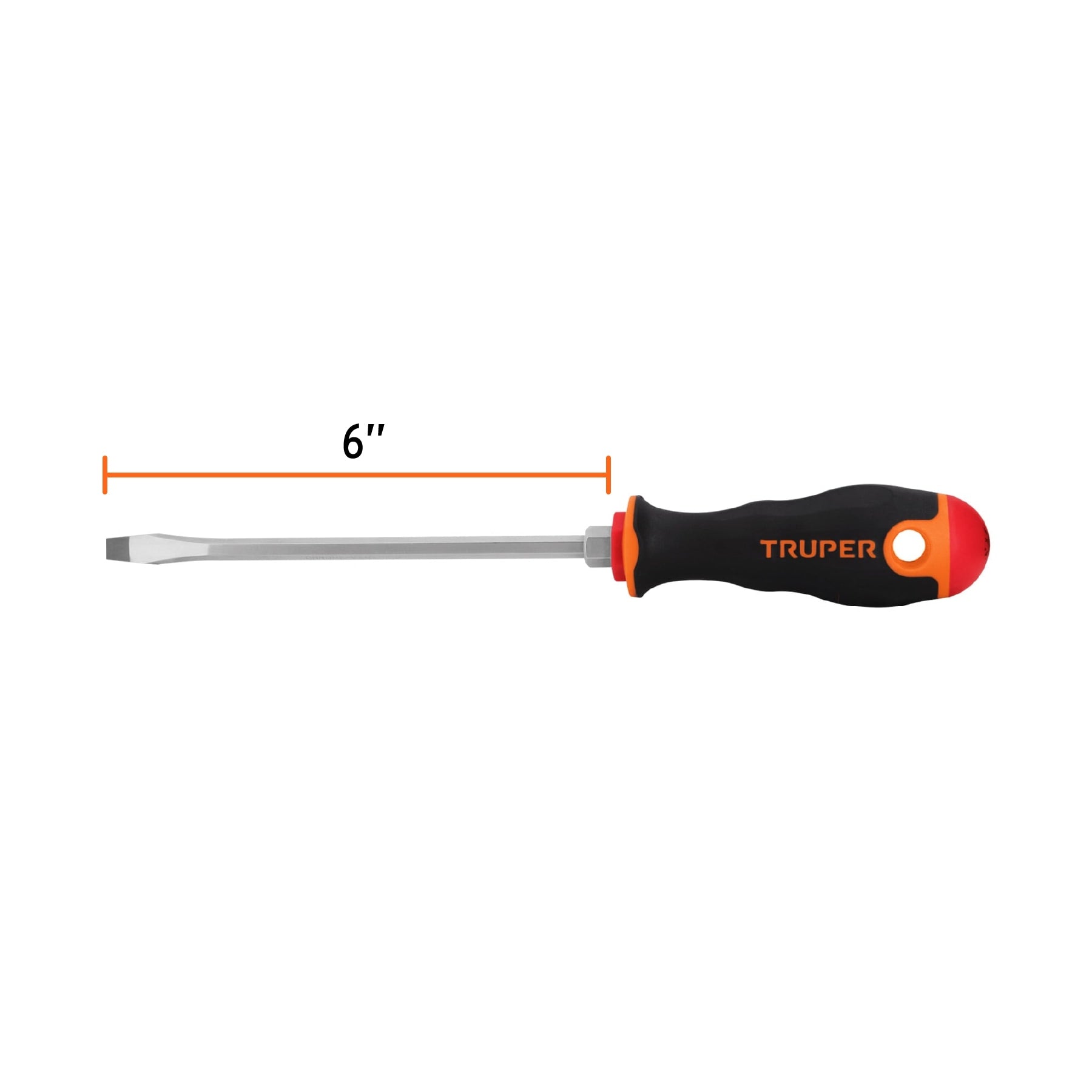 Desarmador Mango Comfort Grip Truper Plano 1/4" X 6"