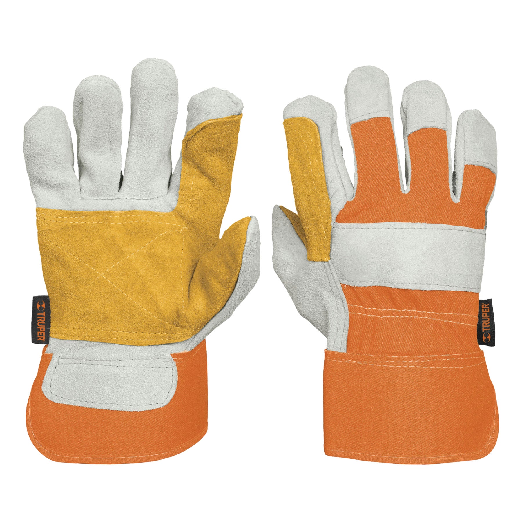 Guantes de Carnaza y Loneta con Refuerzo Unitalla Truper
