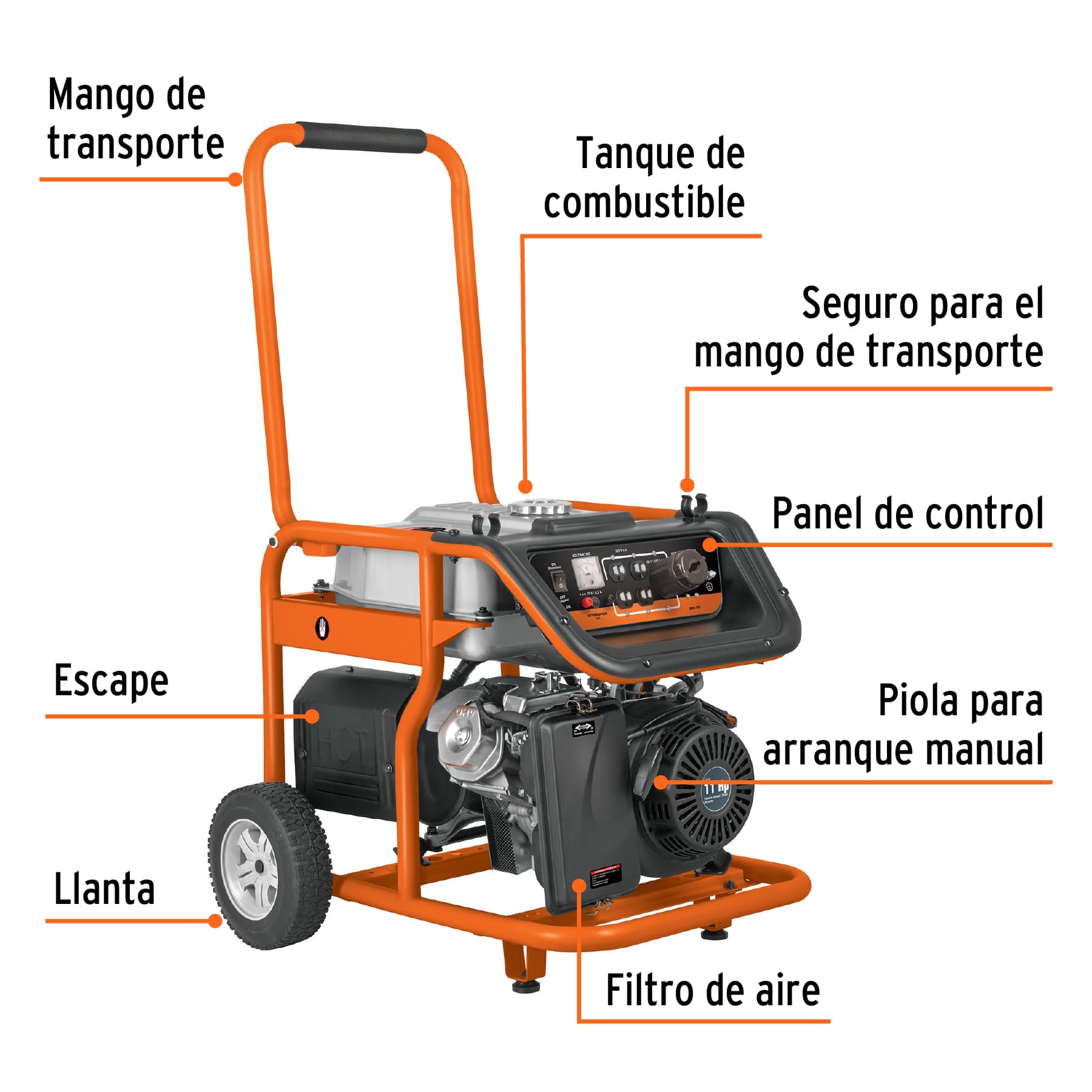 Generador Electrico a Gasolina 4,500 Watts Truper