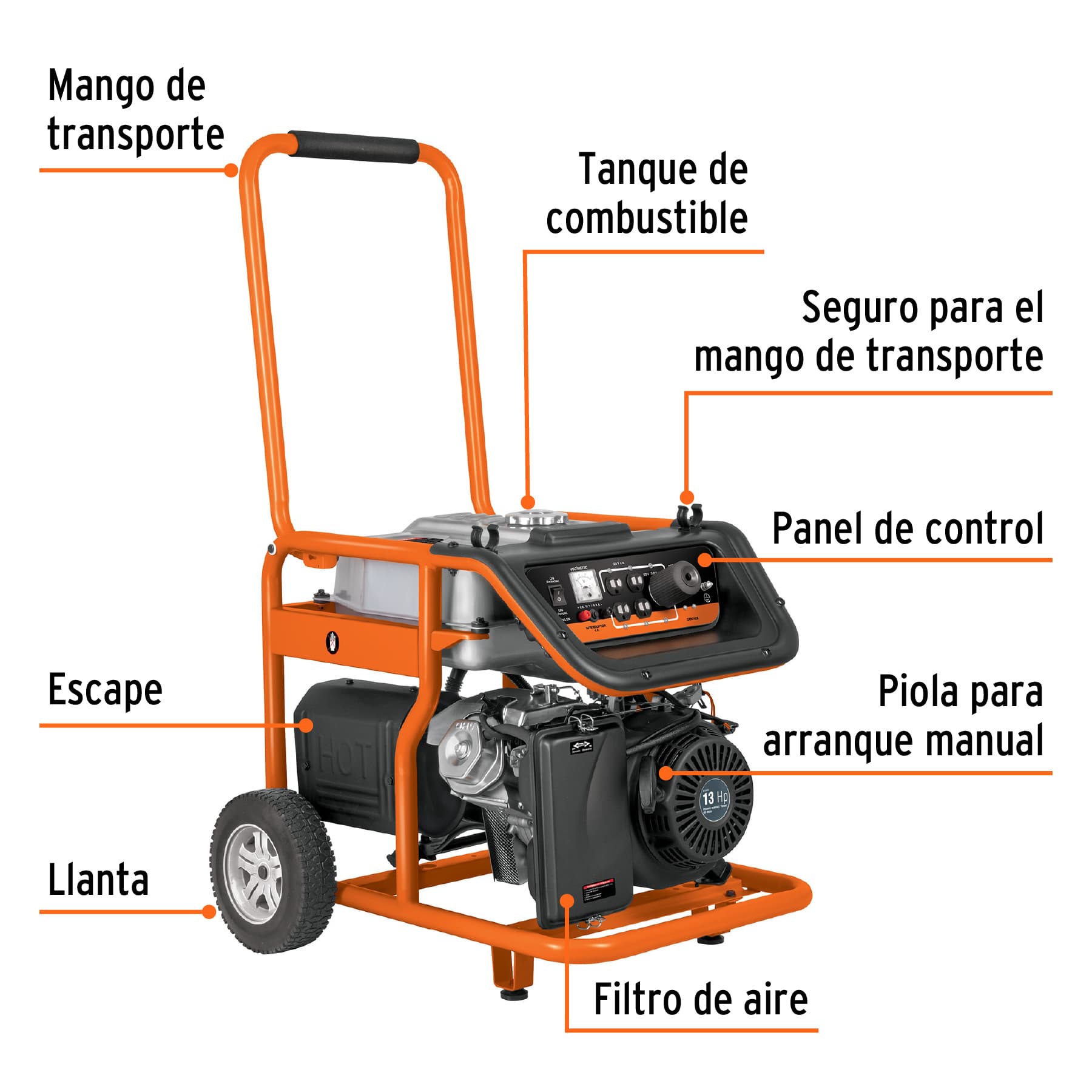 Generador Electrico a Gasolina 5,500 Watts Truper