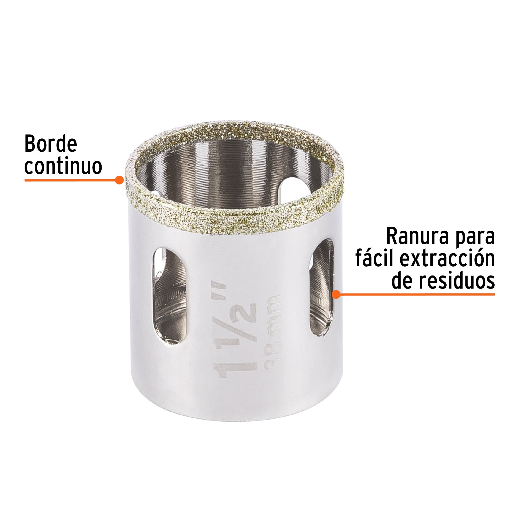 Cortacirculo Diamante Borde Continuo Truper 1"1/2 (38 mm)