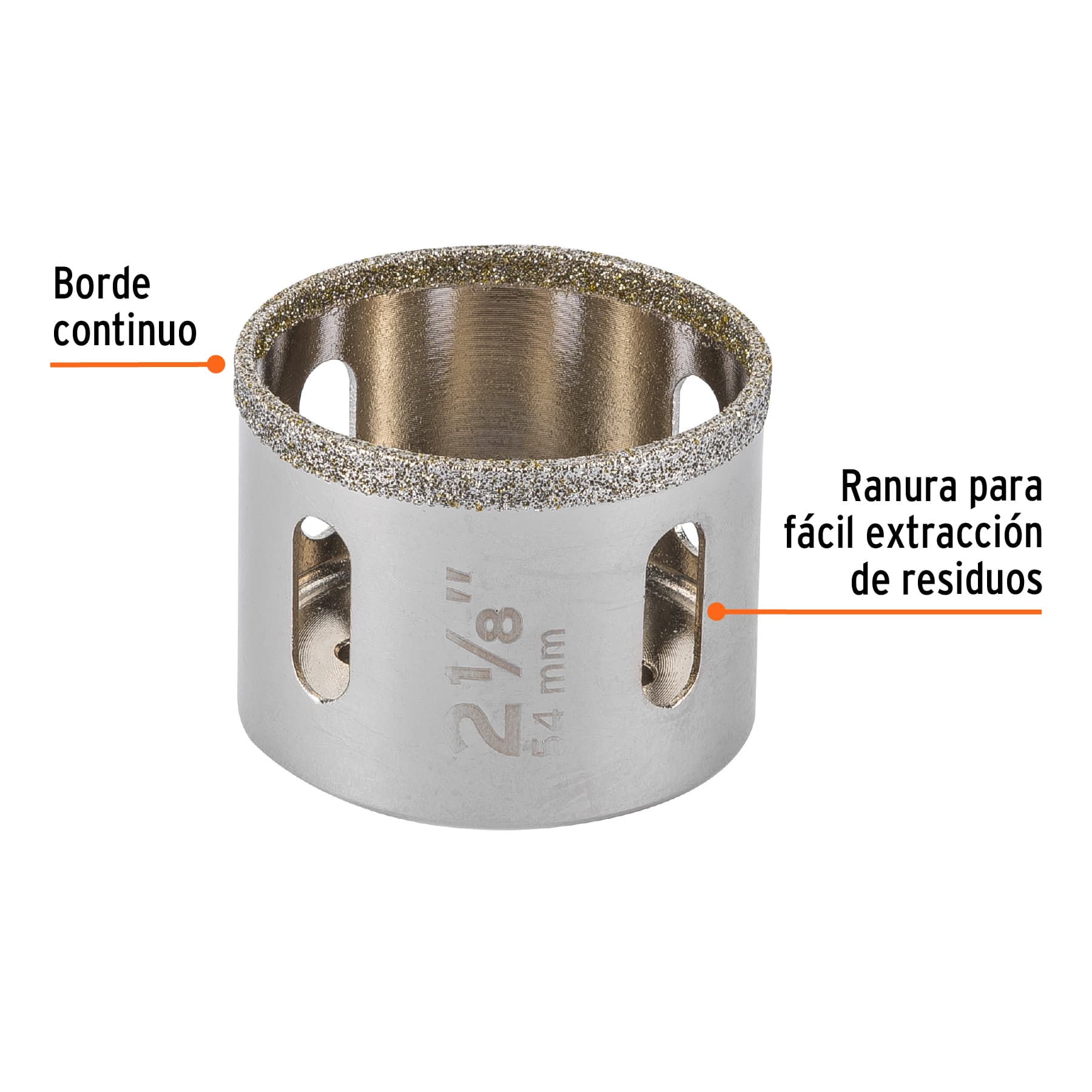 Cortacirculo Diamante Borde Continuo Truper 2"1/8 (54 mm)