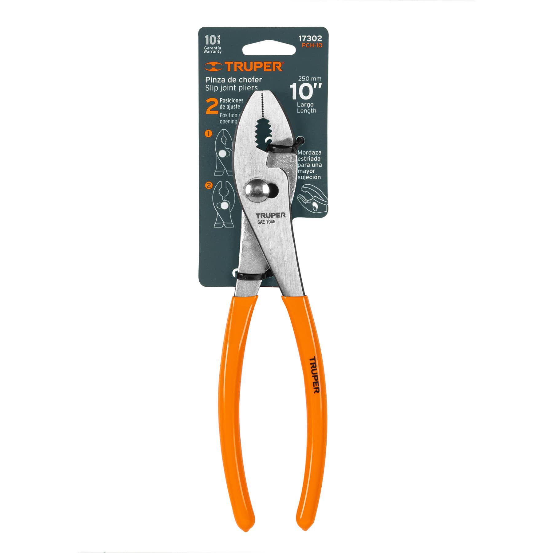 Pinzas de Chofer Mango de PVC Truper 10"