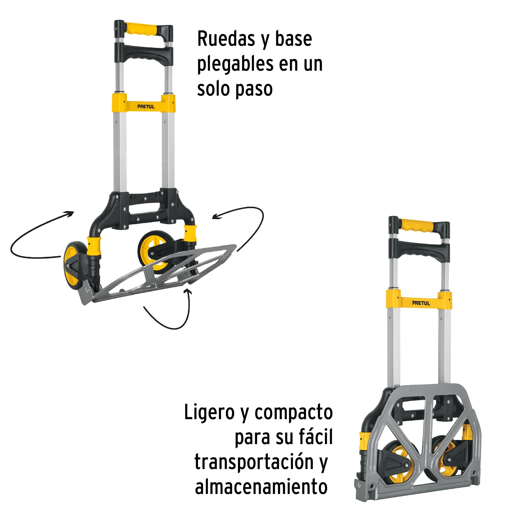 Diablo Plegable de Aluminio 100 Kilos Pretul