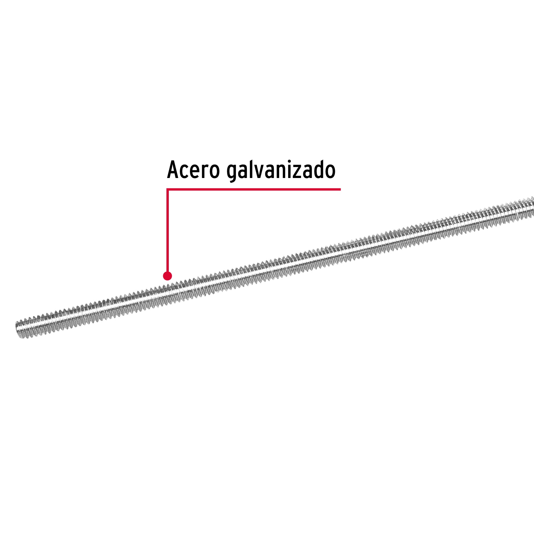 Varilla Roscada de 1 Metro x 7/16" (11 mm) Fiero