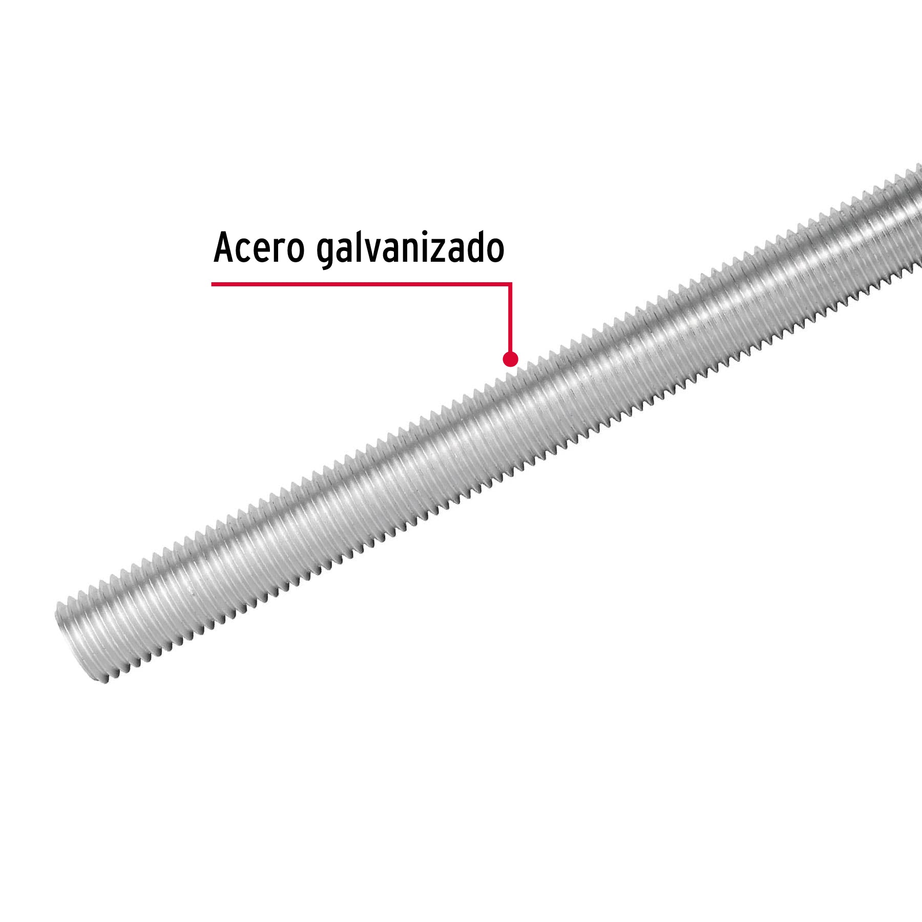 Varilla Roscada de 1 Metro x 1/2" (13 mm) Fiero