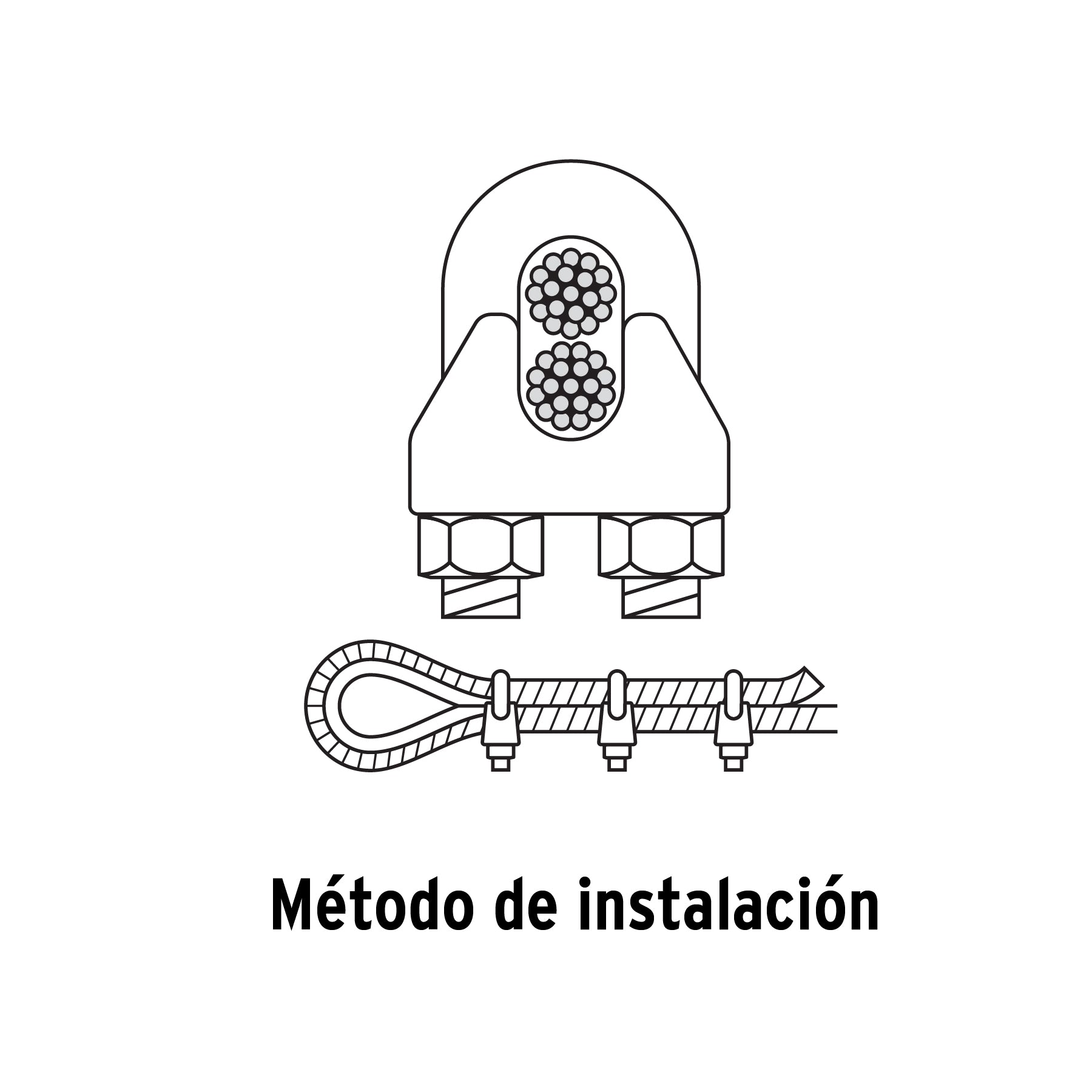 Nudos (Perros) para Cable Fiero 1/2" (13 mm)