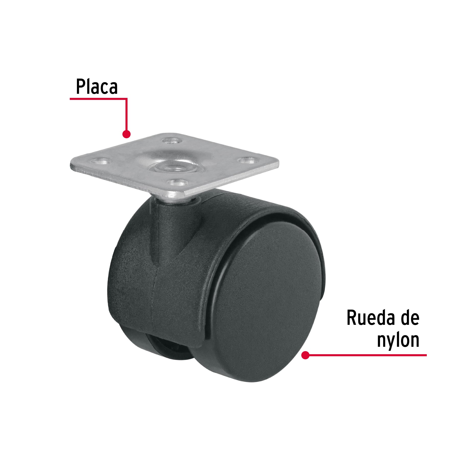 Rodaja Tipo Yoyo 40 mm (1"1/2) Fiero