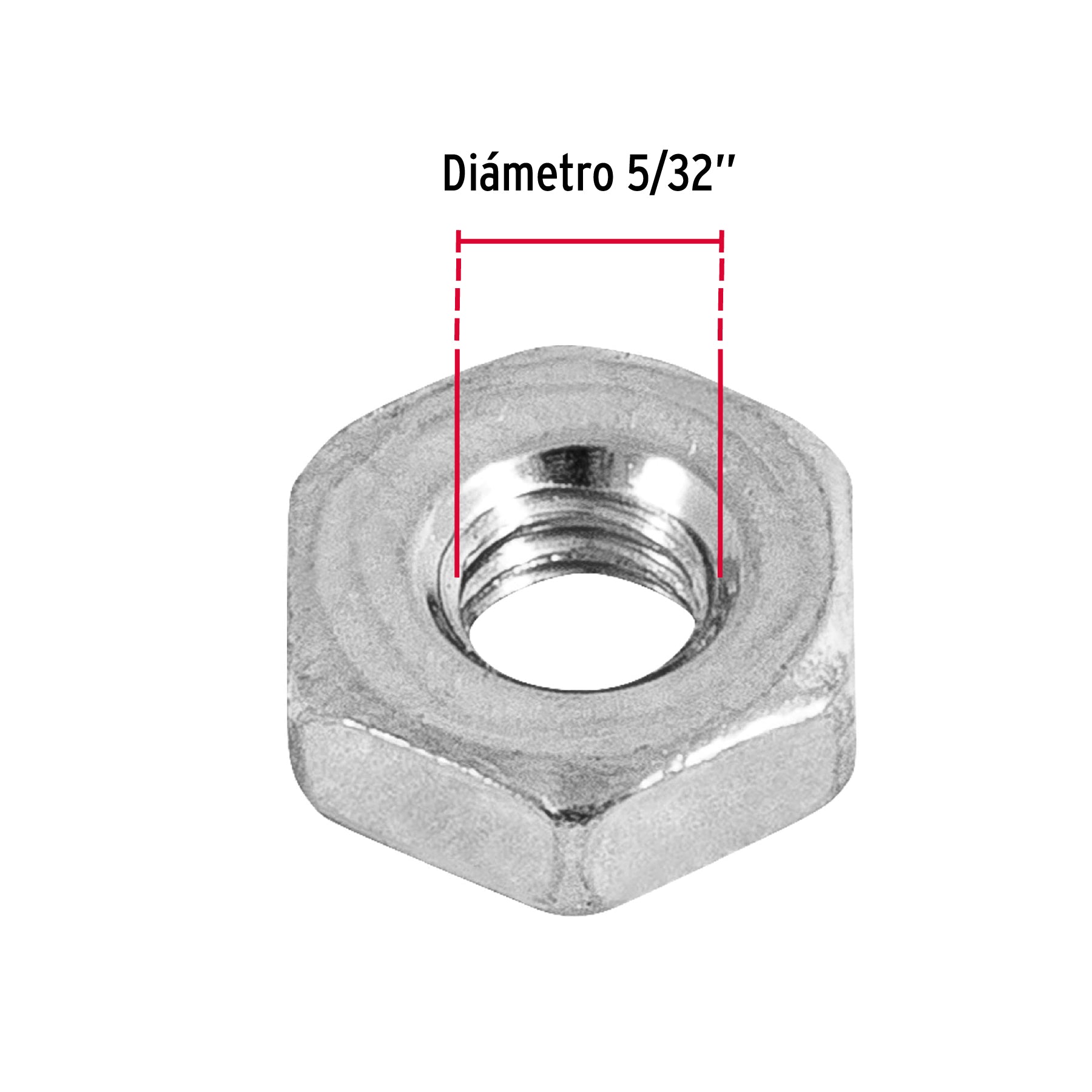 Tuerca Hexagonal 5/32" (4 mm) Fiero por Pieza