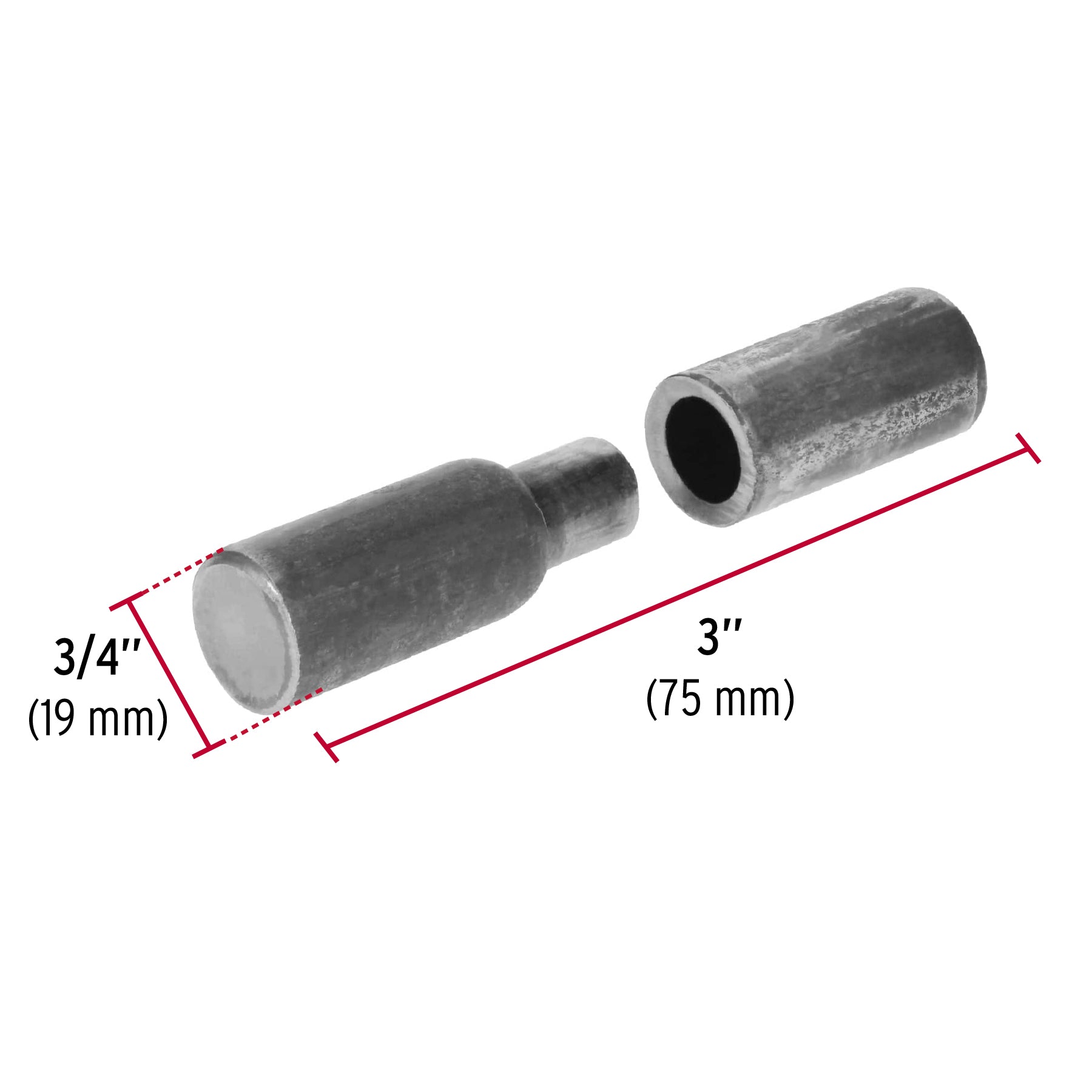 Bisagra Tubular Soldable Hermex 3/4" (19 mm)