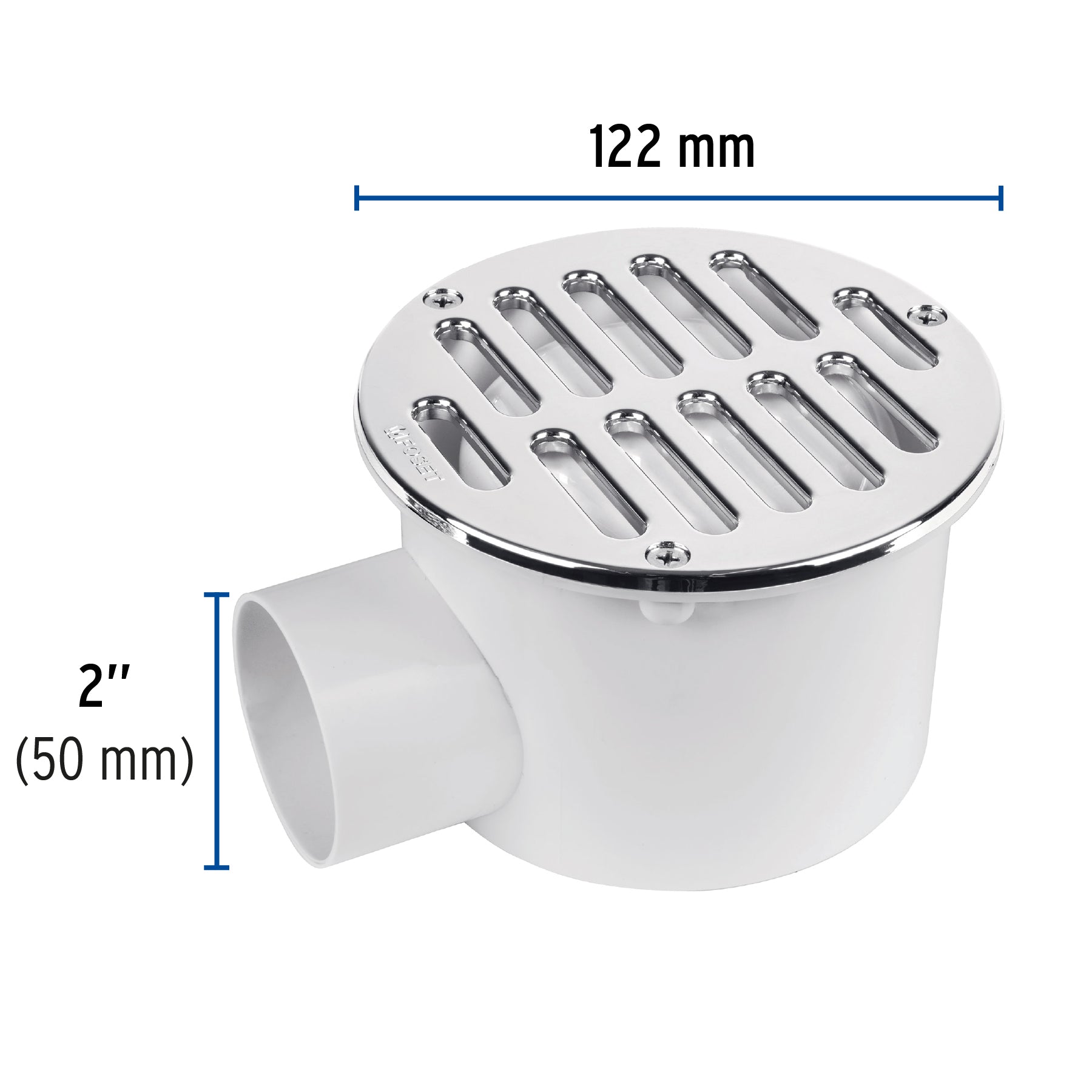 Cespol PVC Sanitario 1 Salida Lateral 2" (50 mm) Foset