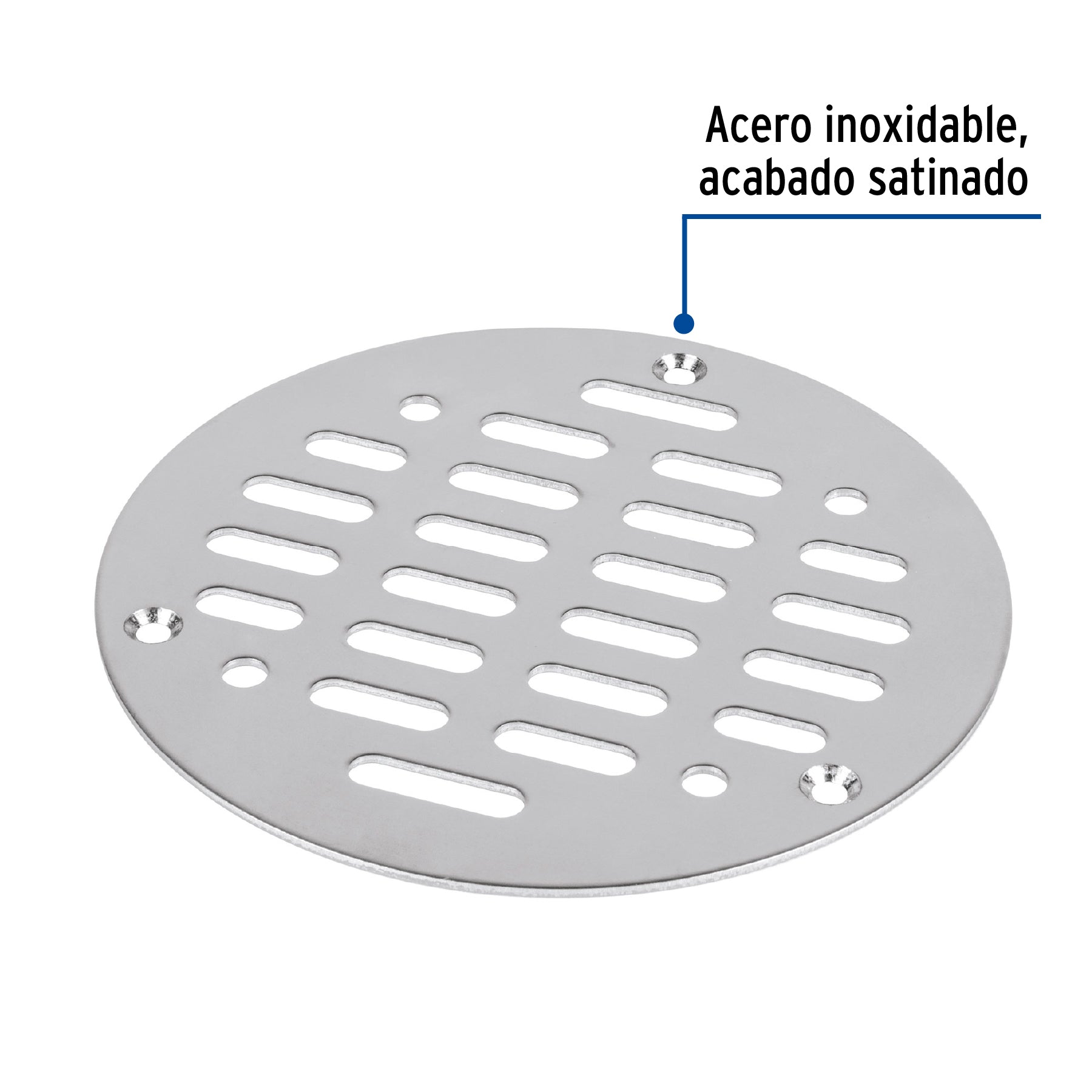 Rejilla de Acero Inoxidable para Coladera de 5" Foset