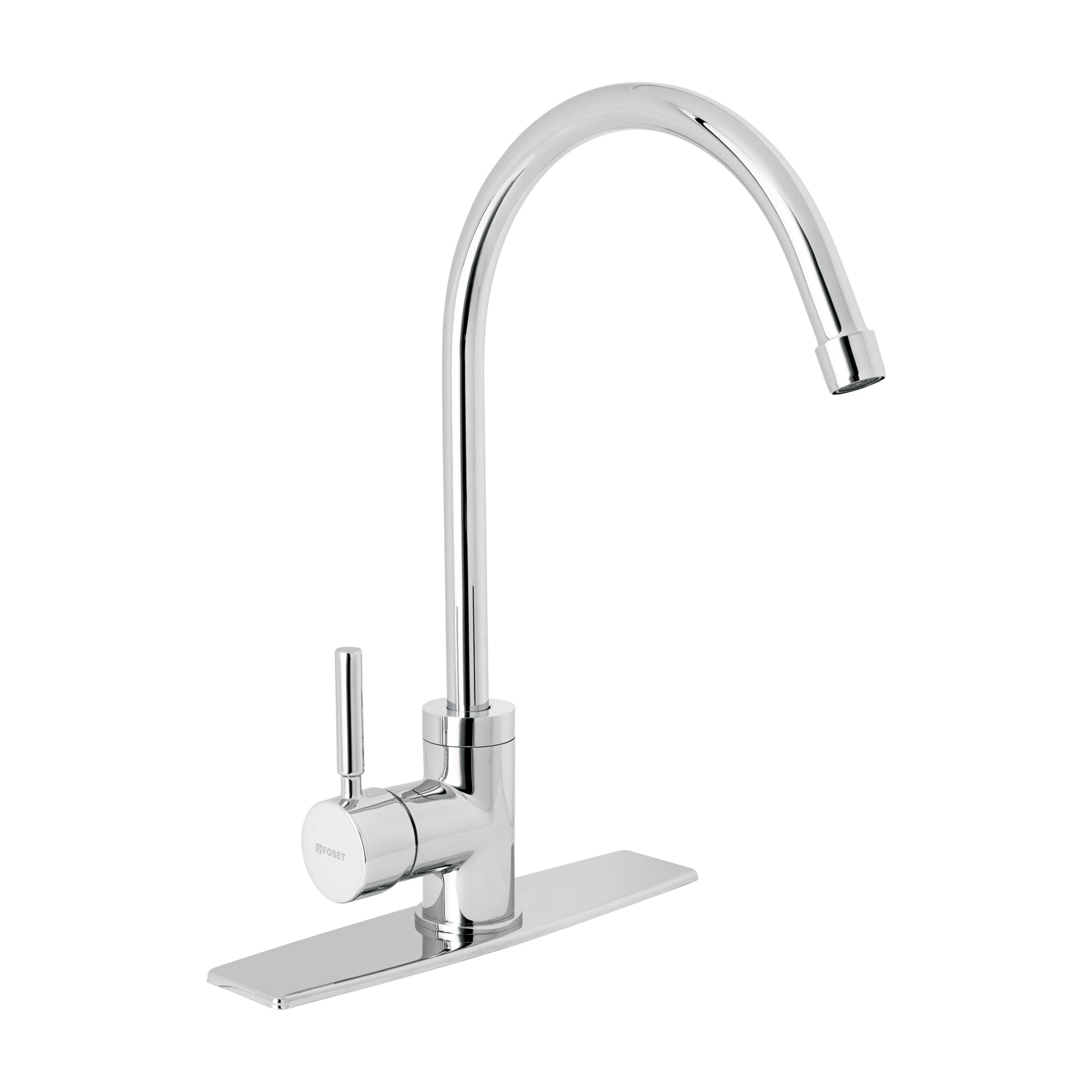 Monomando para Fregadero Cuello Alto FOSET TUBIG Acabado Cromo