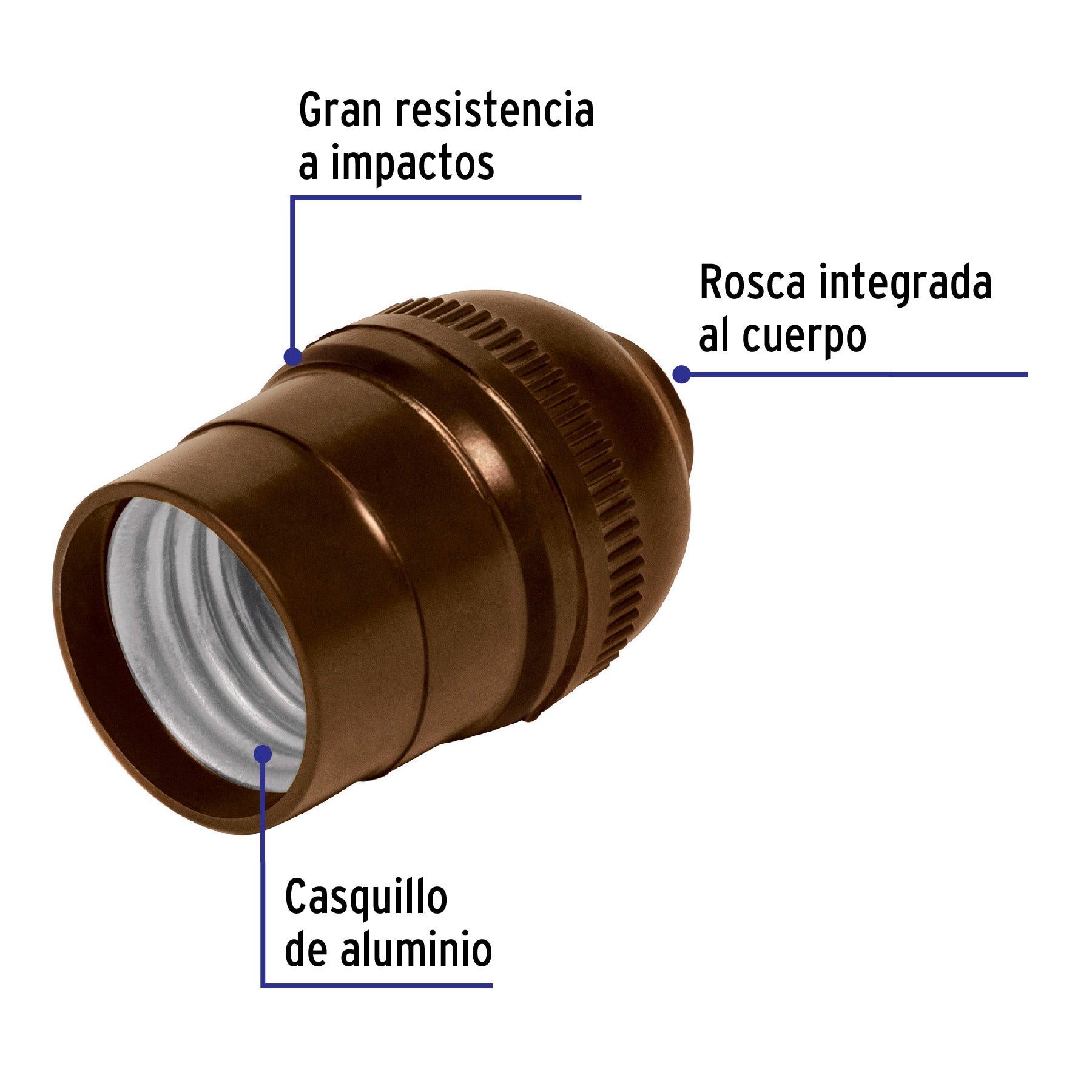 Portalampara Baquelita Sencillo Volteck