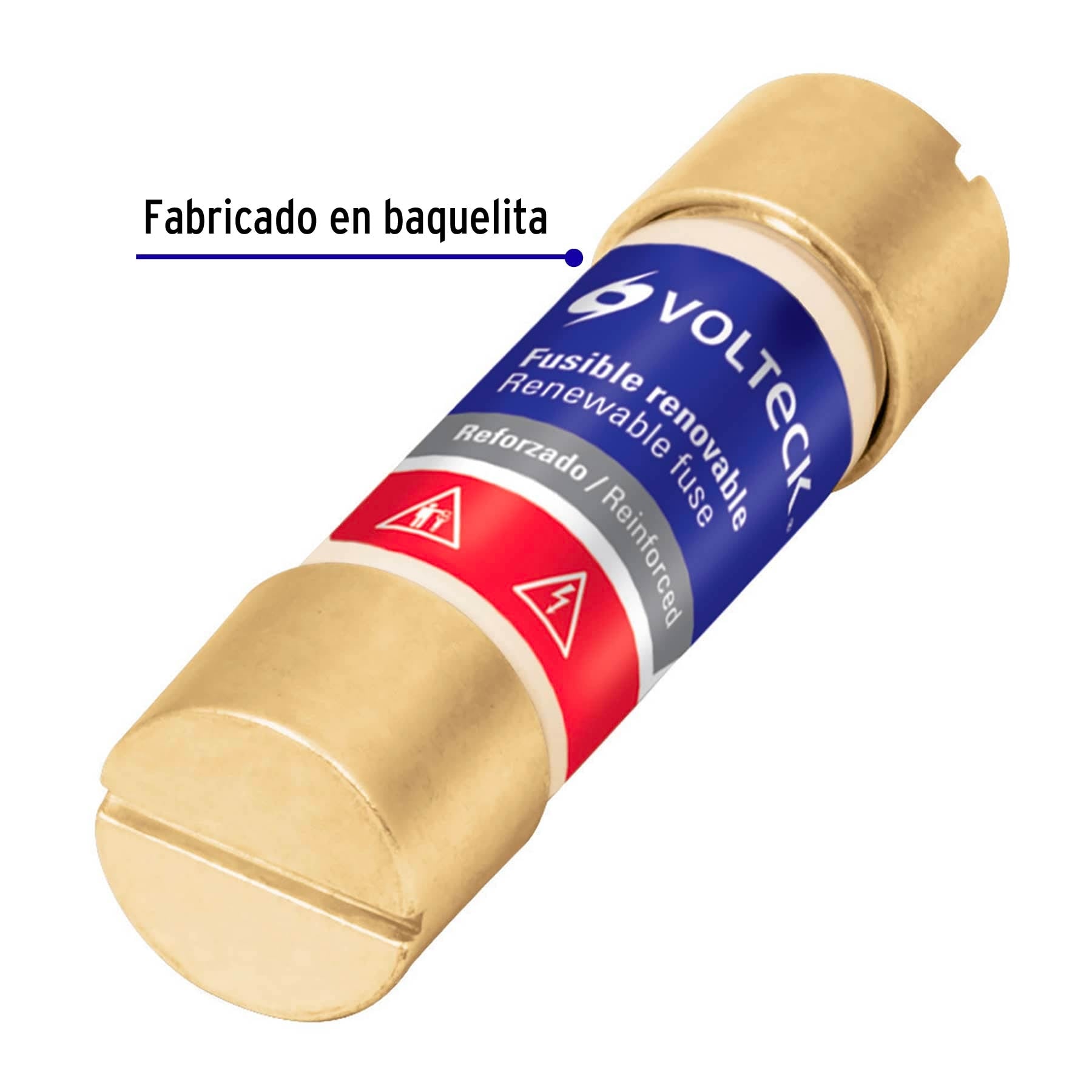 Fusible 60 Amperes 250 V Reforzado Volteck