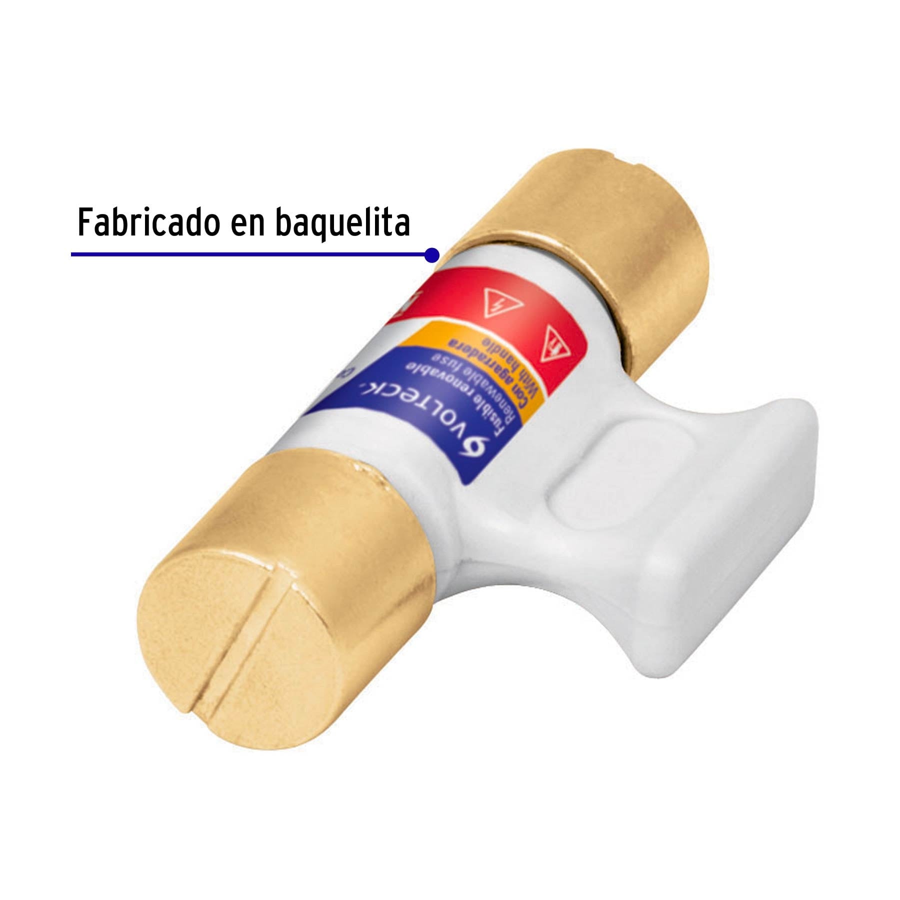 Fusible 30 Amperes 250 V con Agarradera Volteck