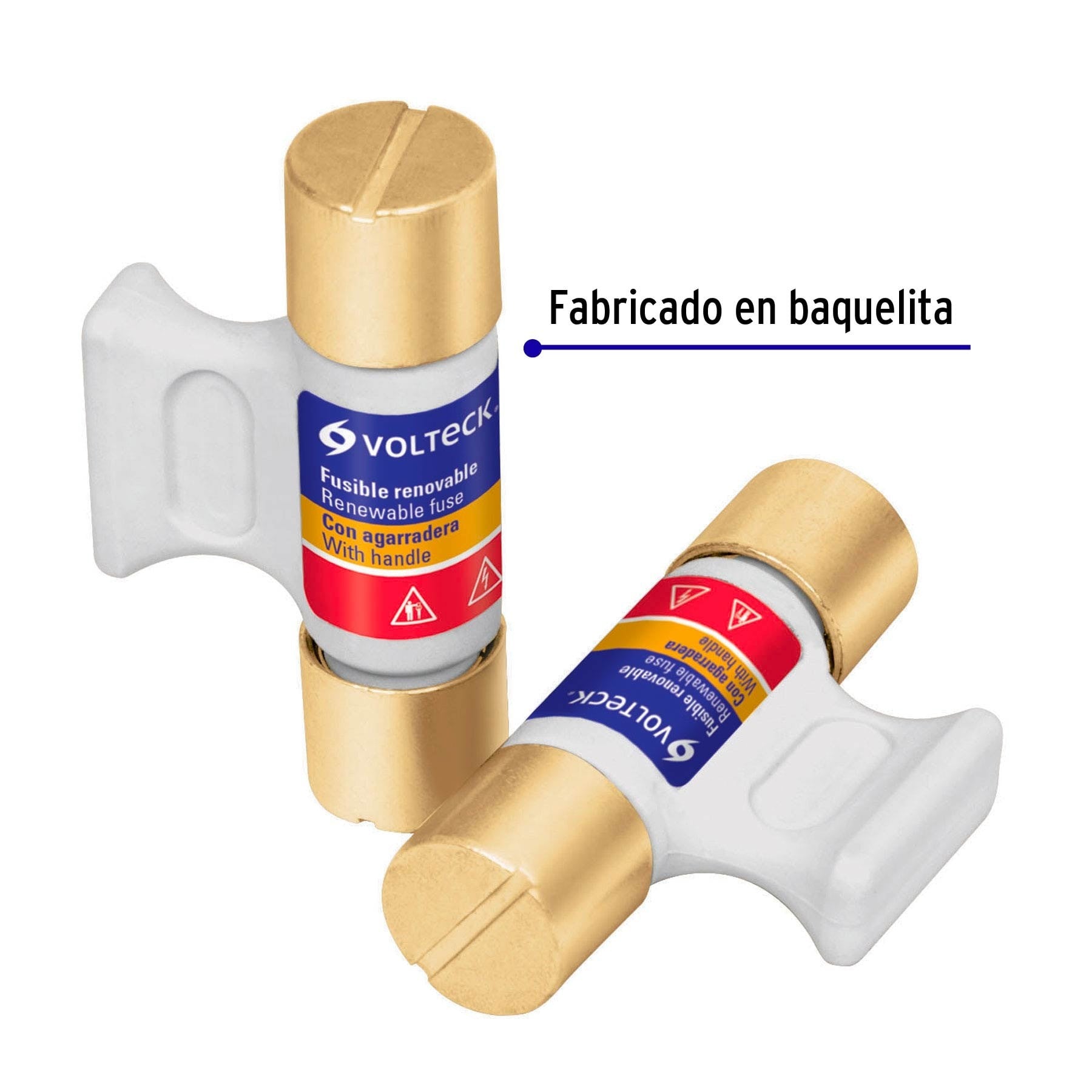 Blister con 2 Fusibles 30 Amperes 250 V con Agarradera Volteck