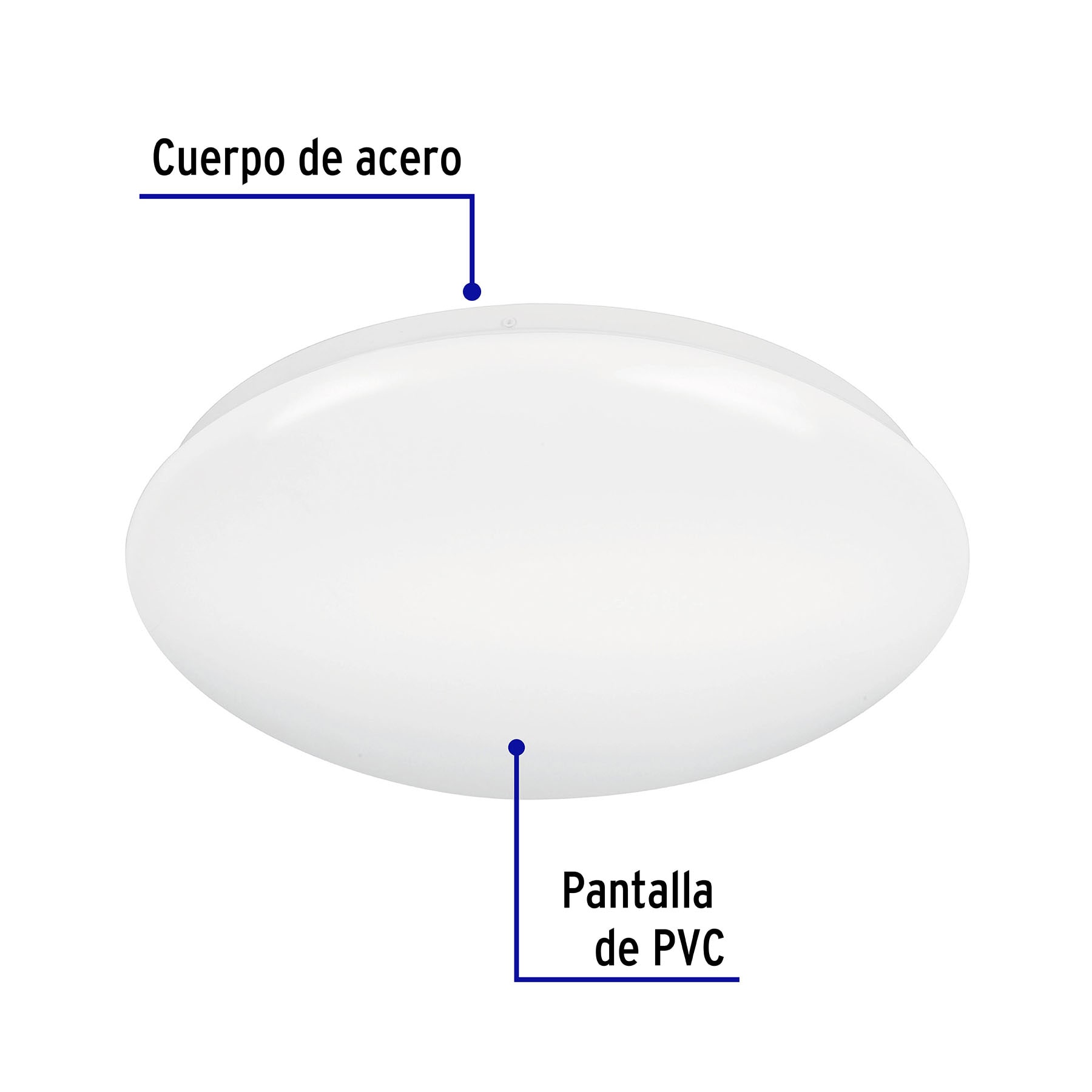 Luminario Sobreponer Tipo Plafon Luz de Dia LED Volteck 22 Watts