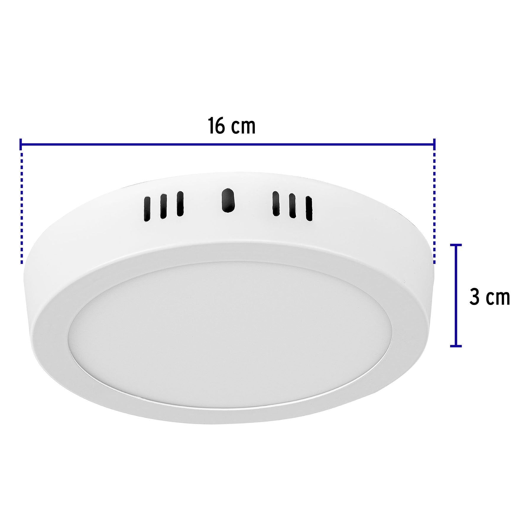 Luminario de Sobreponer LED Redondo Volteck 12 Watts Luz Calida