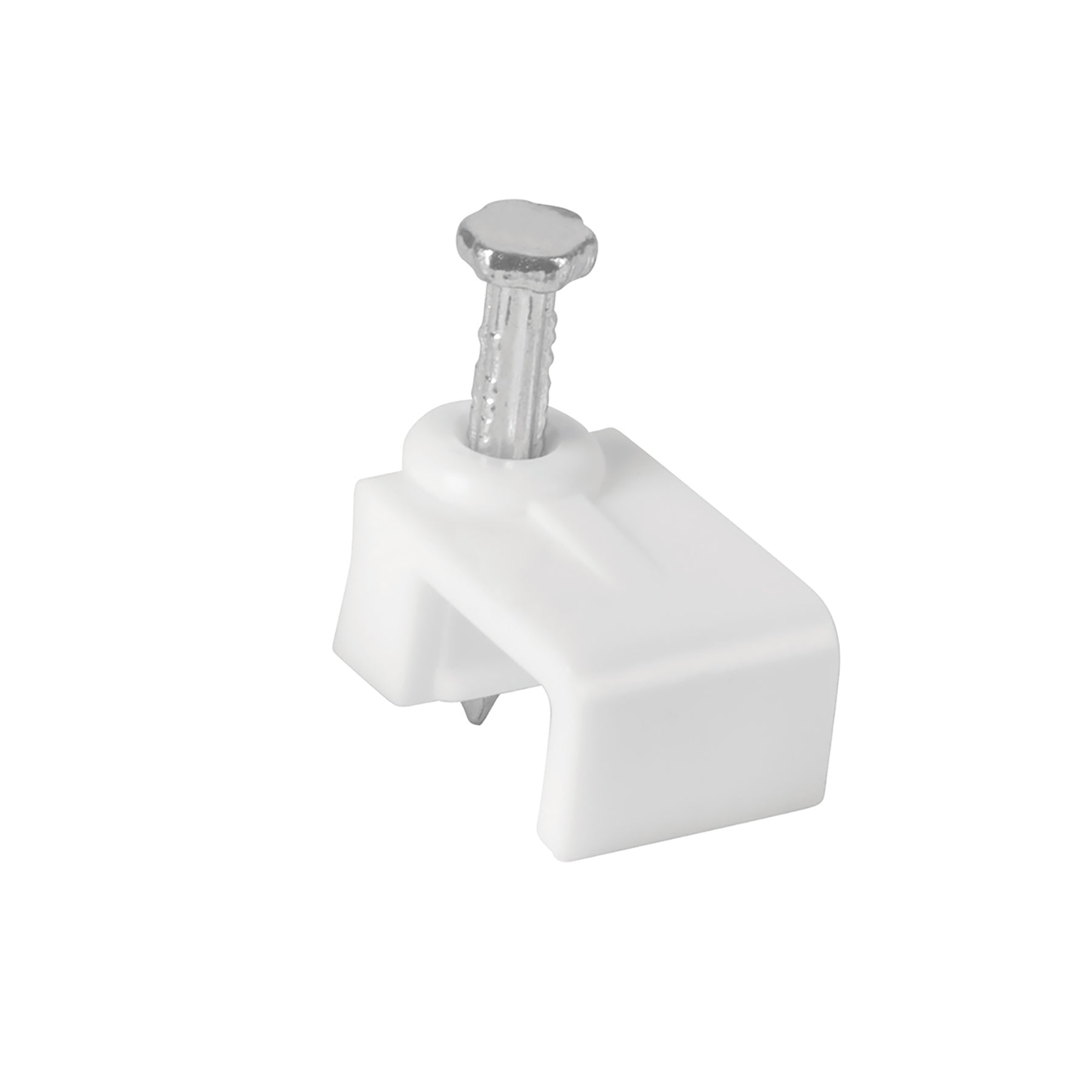 Grapa para Cable Plano Blanca de 5 mm Volteck Bolsa con 20 Piezas