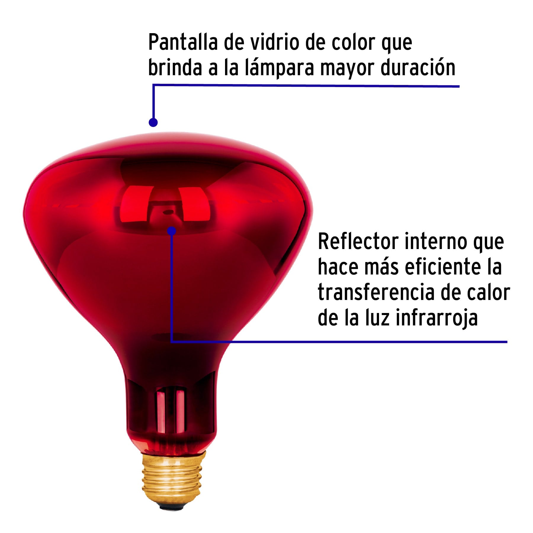 Foco Incandescente Infrarrojo de Calor Volteck