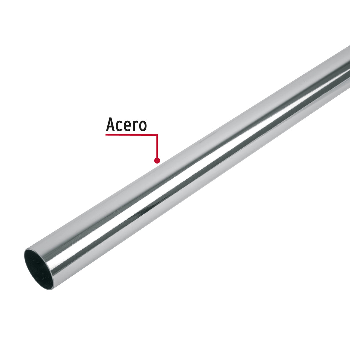 Tubo Cromado Redondo para Closet 1" Hermex Tramo 3 Metros