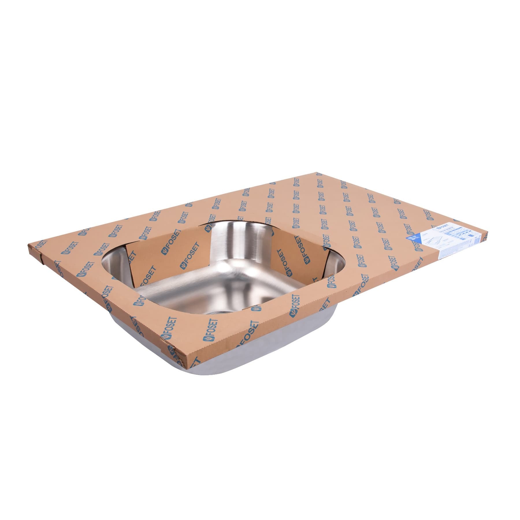 Tarja de Empotrar 80 x 50 cm A Inox 304 Foset Tina Izquierda