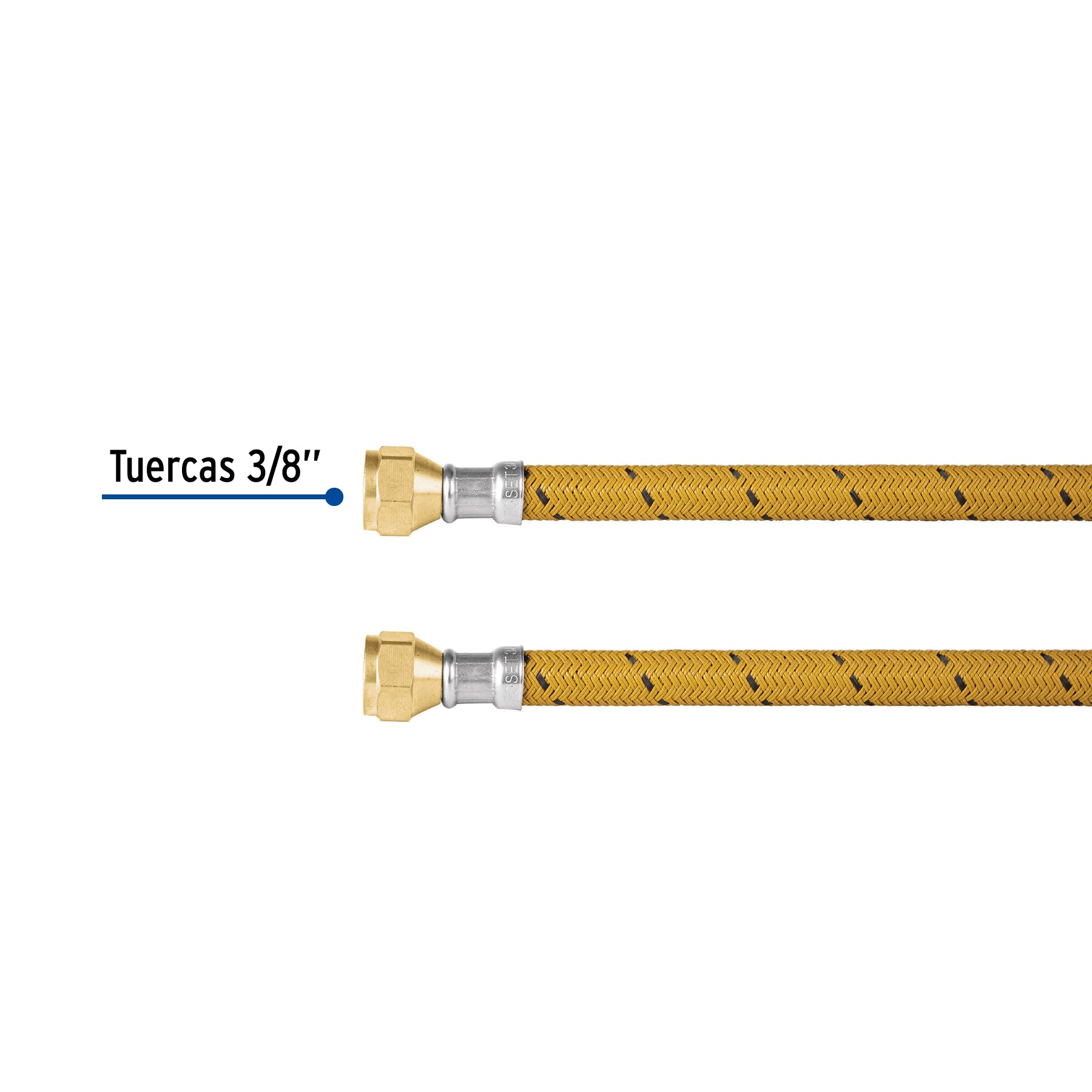 Conector Flexible para Gas Vinilo Foset 60 cms