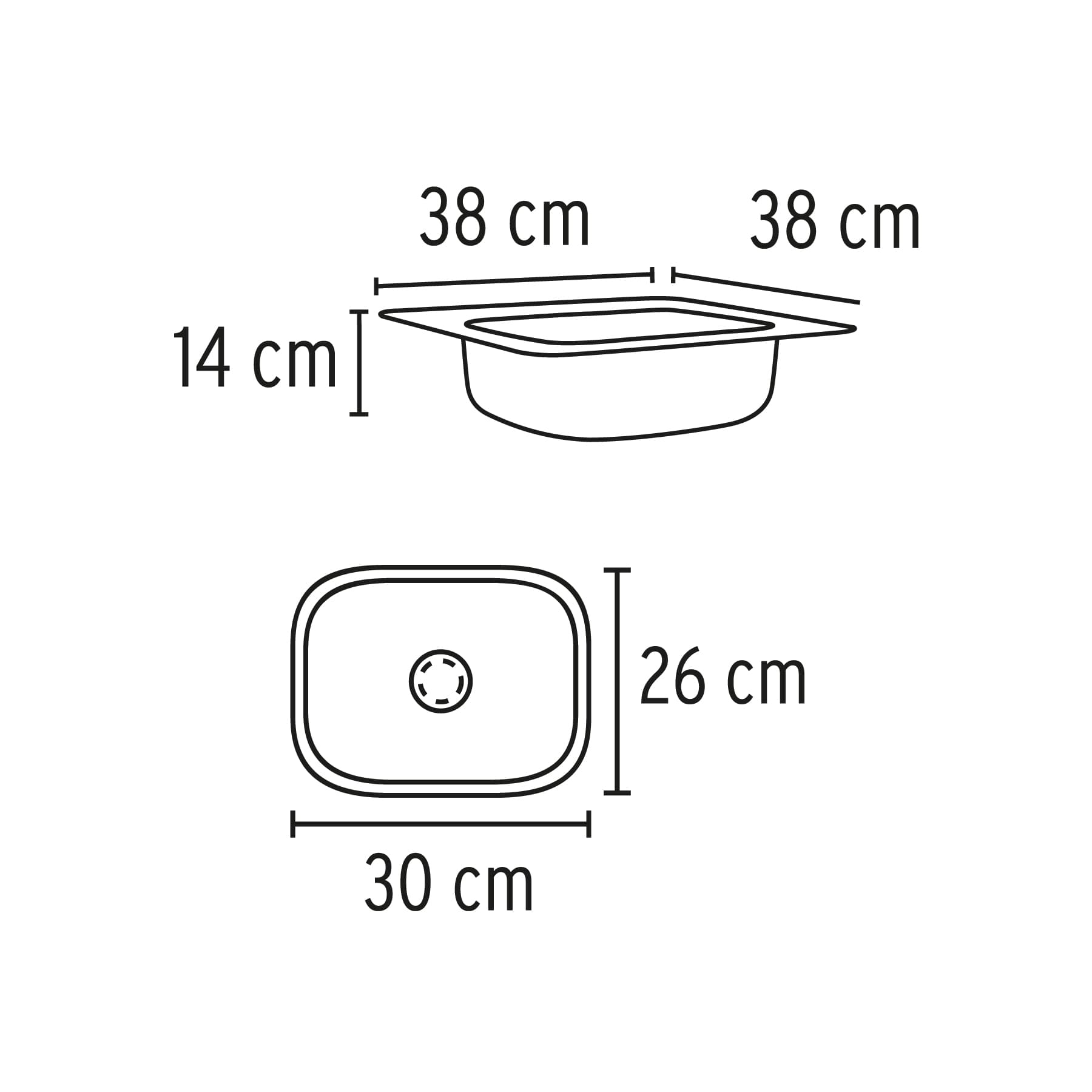 Tarja de Empotrar 38 x 38 cm A Inox 201 Foset Basic