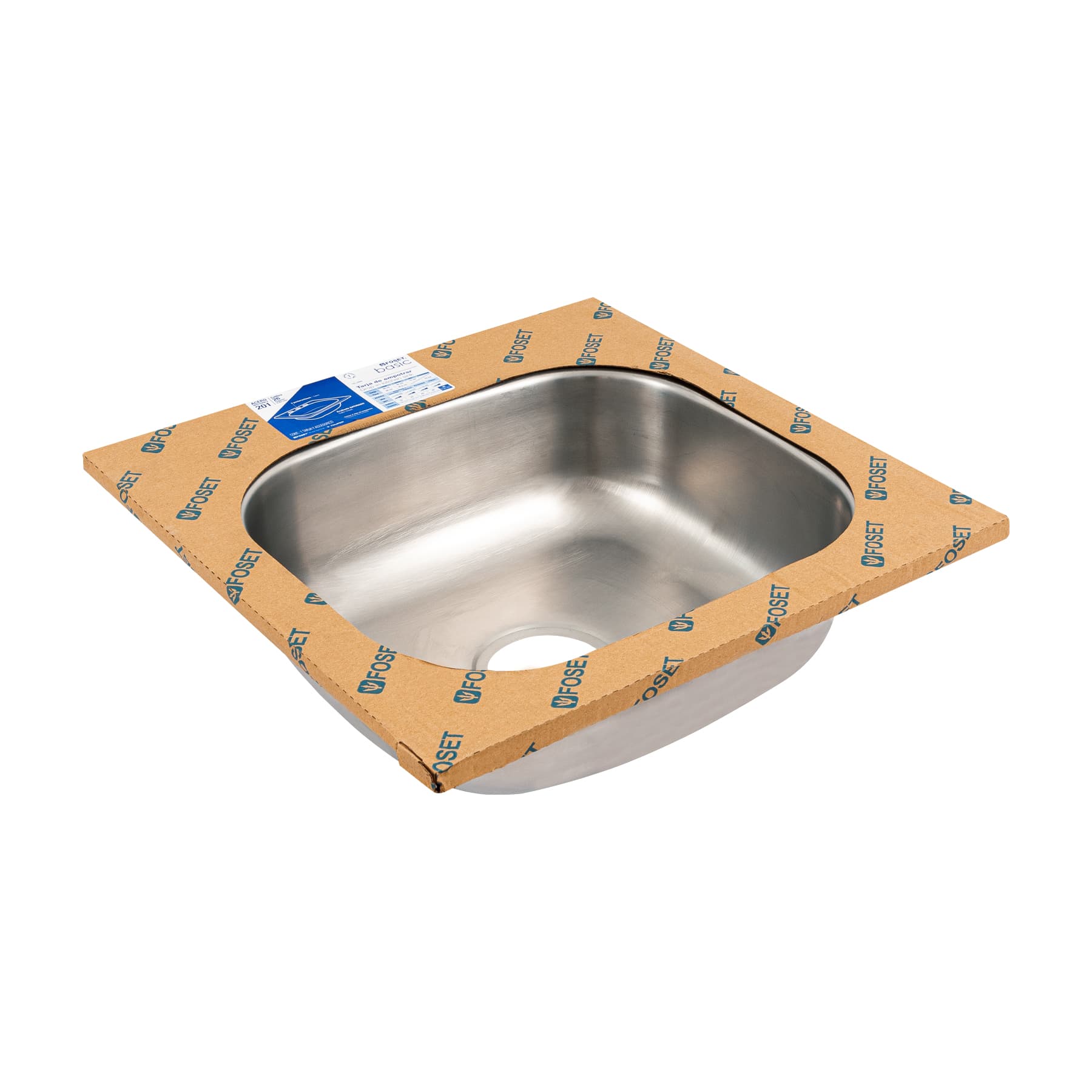 Tarja de Empotrar 48 x 48 cm A Inox 201 Foset Basic