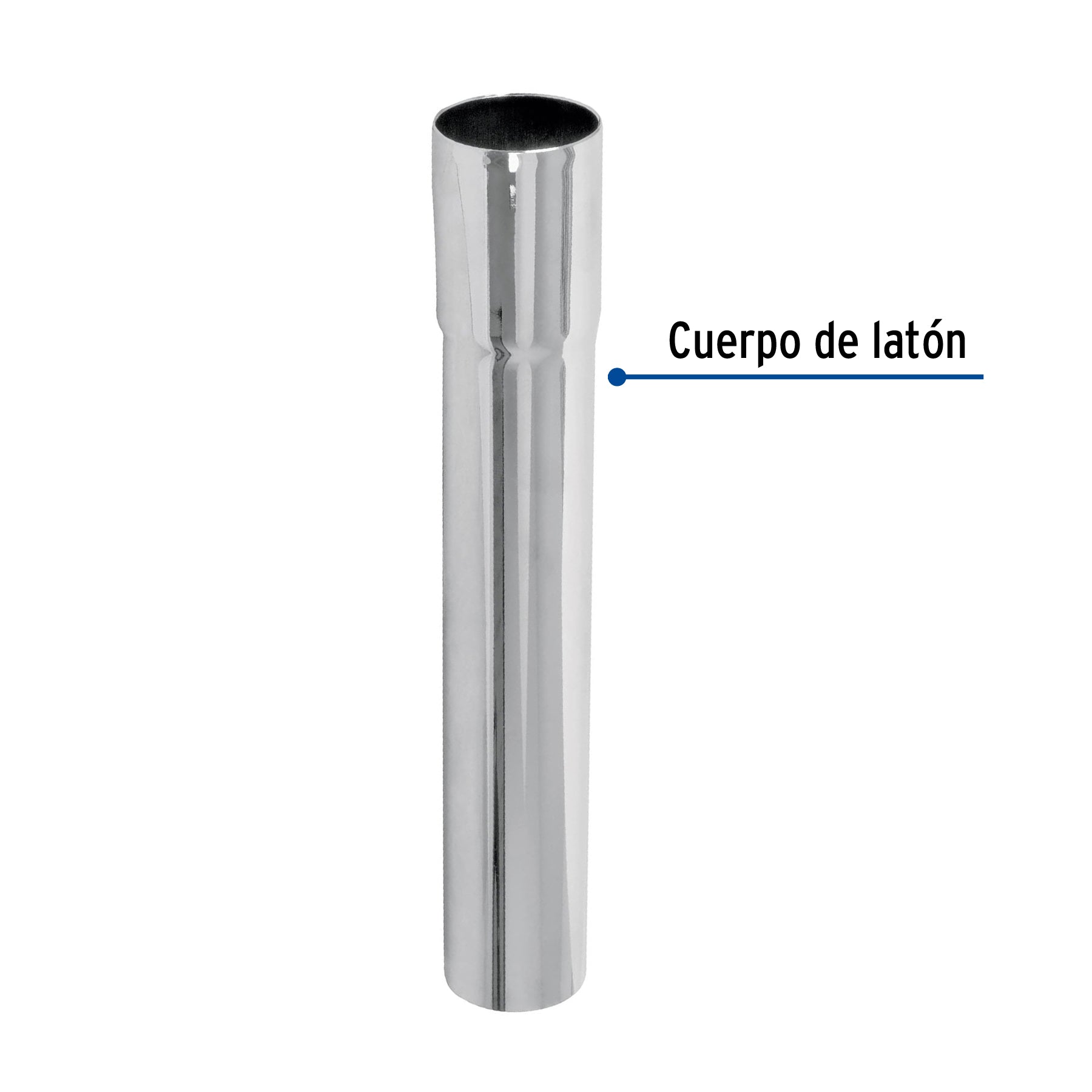 Extension de Laton Cromado para Cespol de Lavabo 20 cm Foset