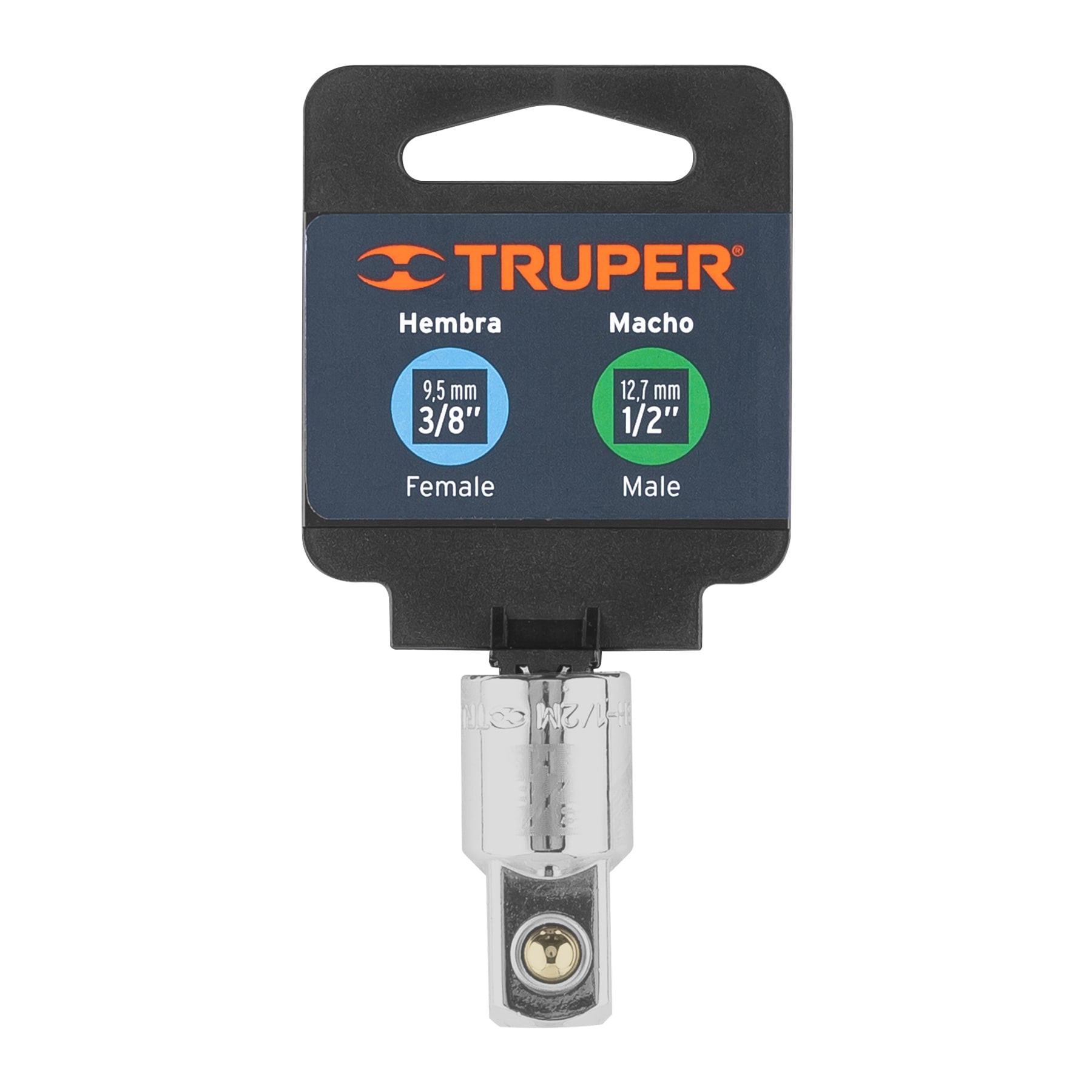 Adaptador para Matraca Cuadro 3/8" a Cuadro 1/2" Truper