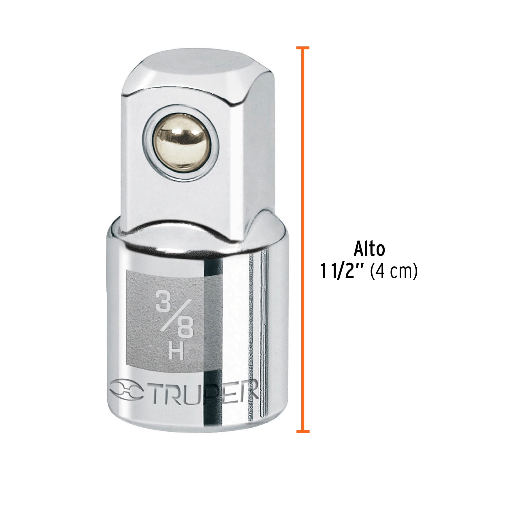 Adaptador para Matraca Cuadro 3/8" a Cuadro 1/2" Truper