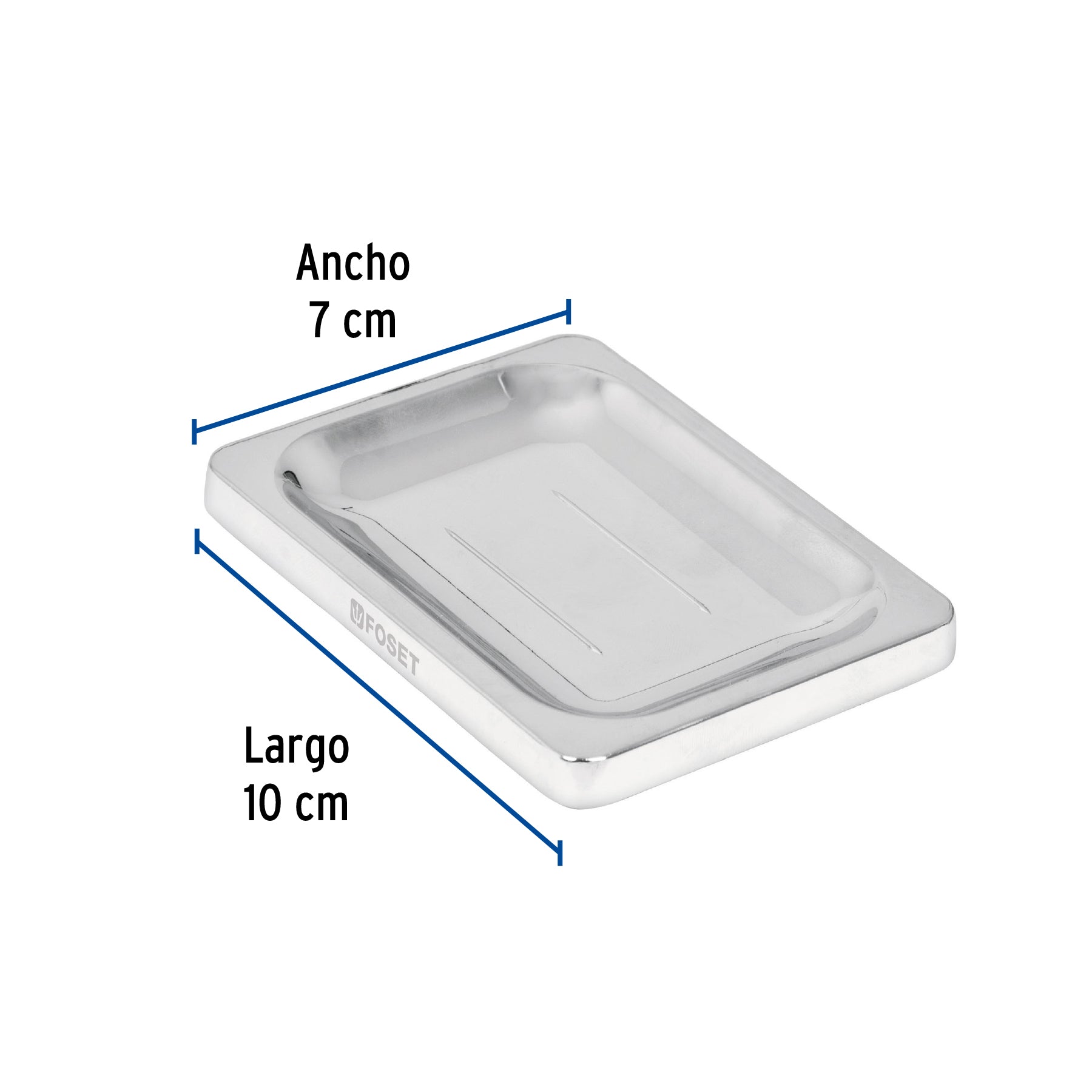 Jabonera Metalica Cromo Foset BASIC