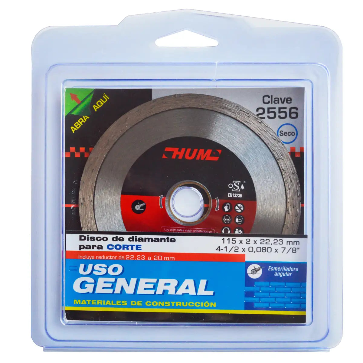 Disco de Diamante 4"1/2 Rin Continuo HUM Austromex