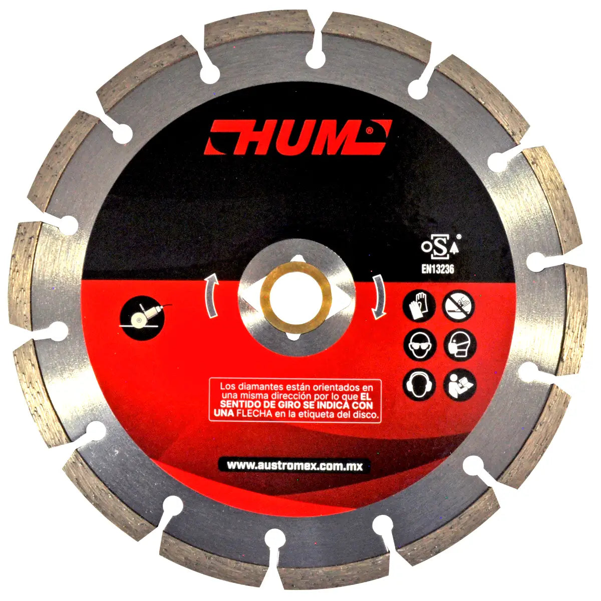 Disco de Diamante 7" Rin Segmentado HUM Austromex