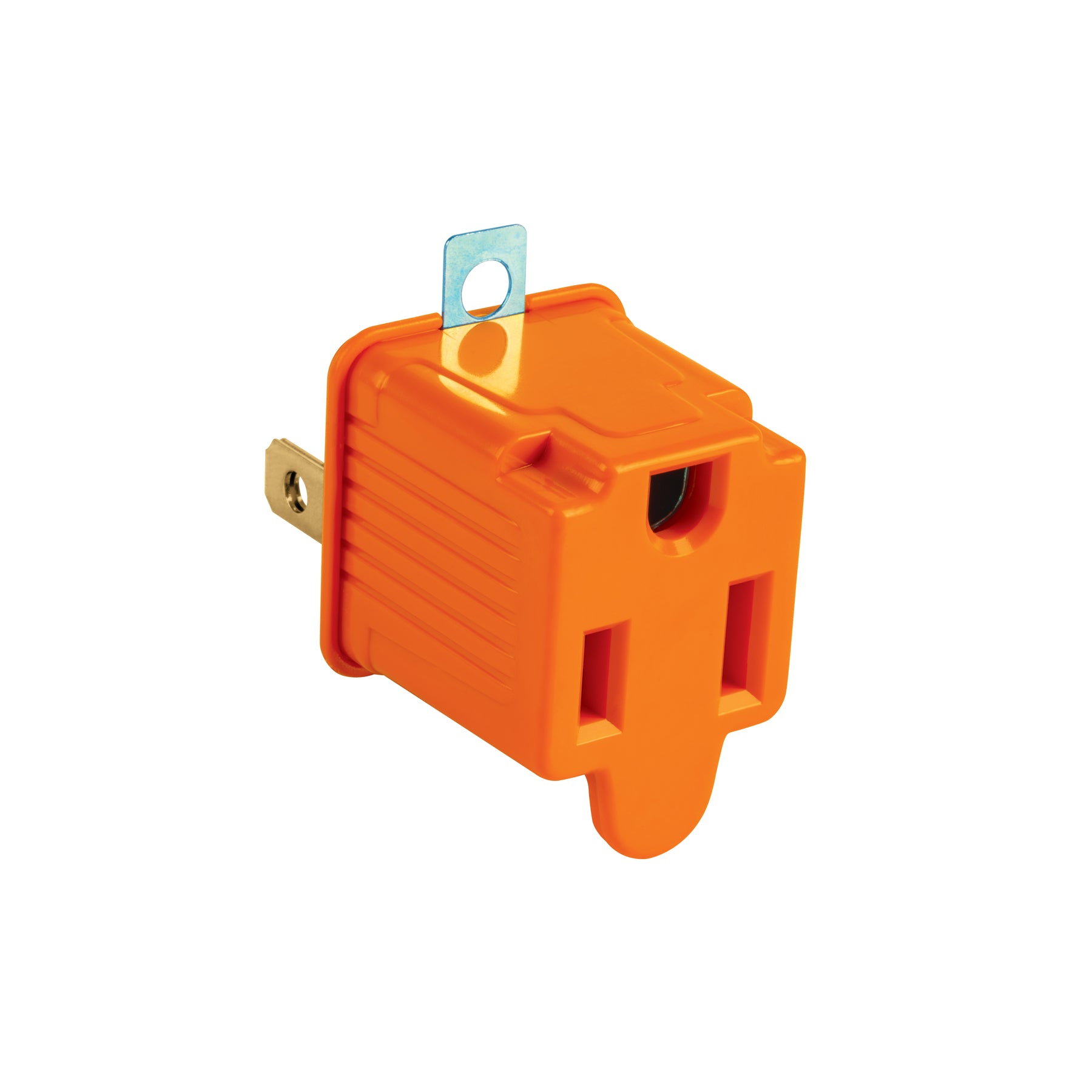 Clavija Convertidora 3 a 2 Naranja Volteck