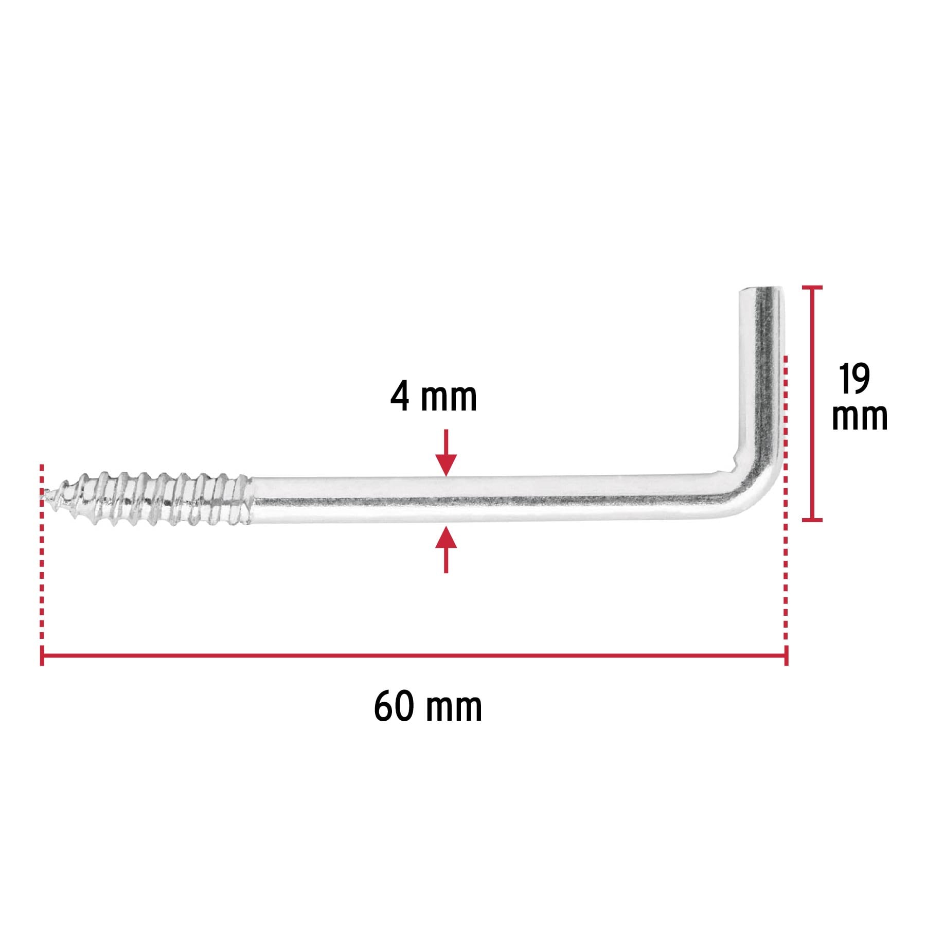 Alcayatas Roscadas 21 X 80 Fiero