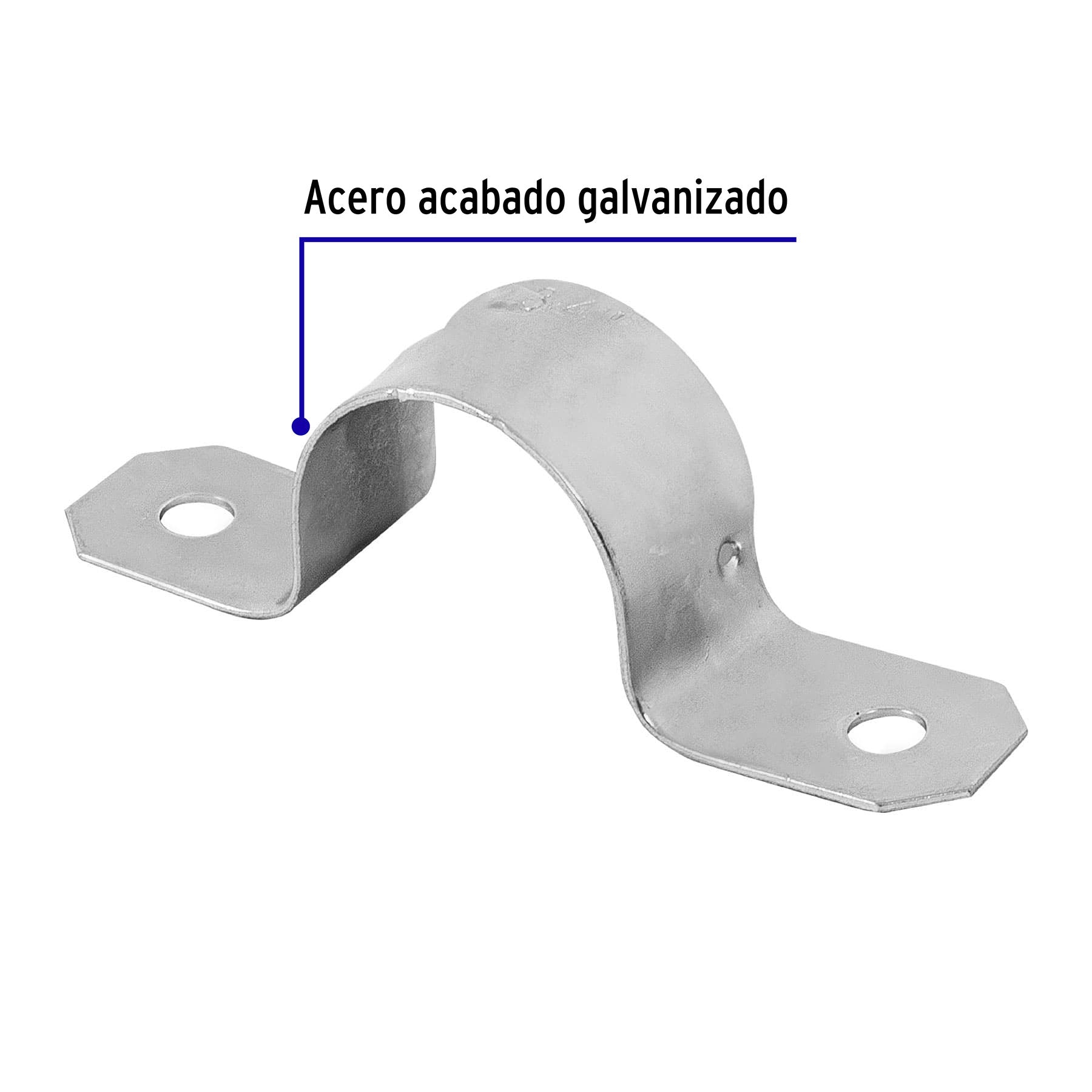 Abrazadera Omega 3/4" (19 mm) Volteck Bolsa con 10 Piezas