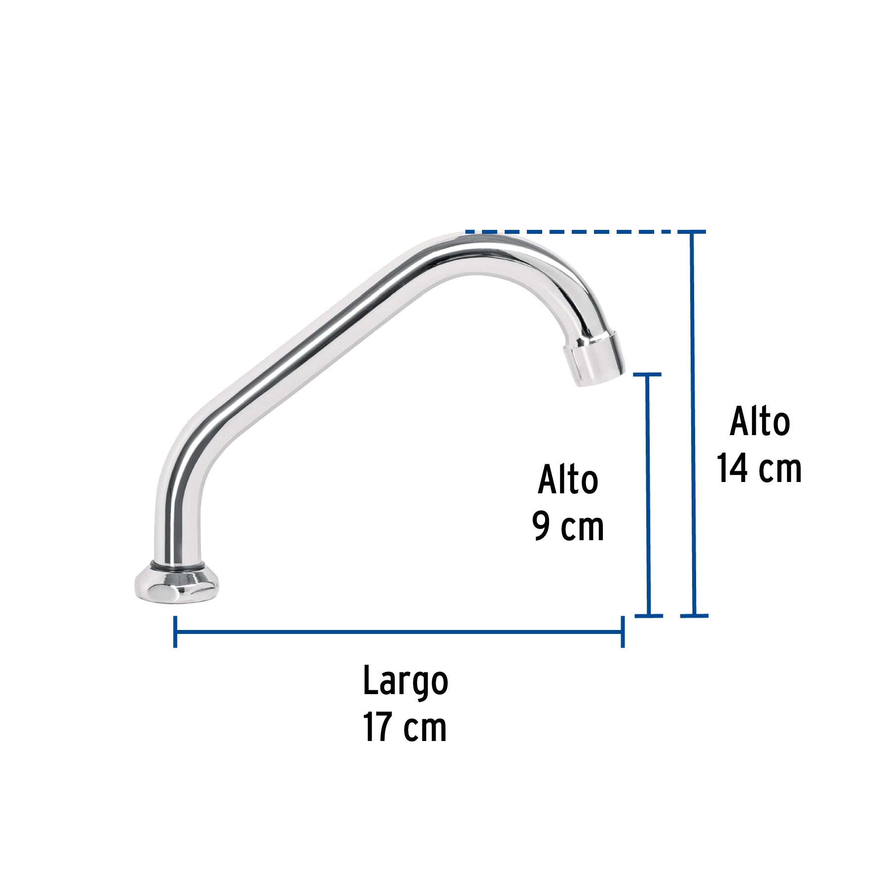 Cuello de Repuesto Corto para Mezcladora Fregadero Foset Aqua