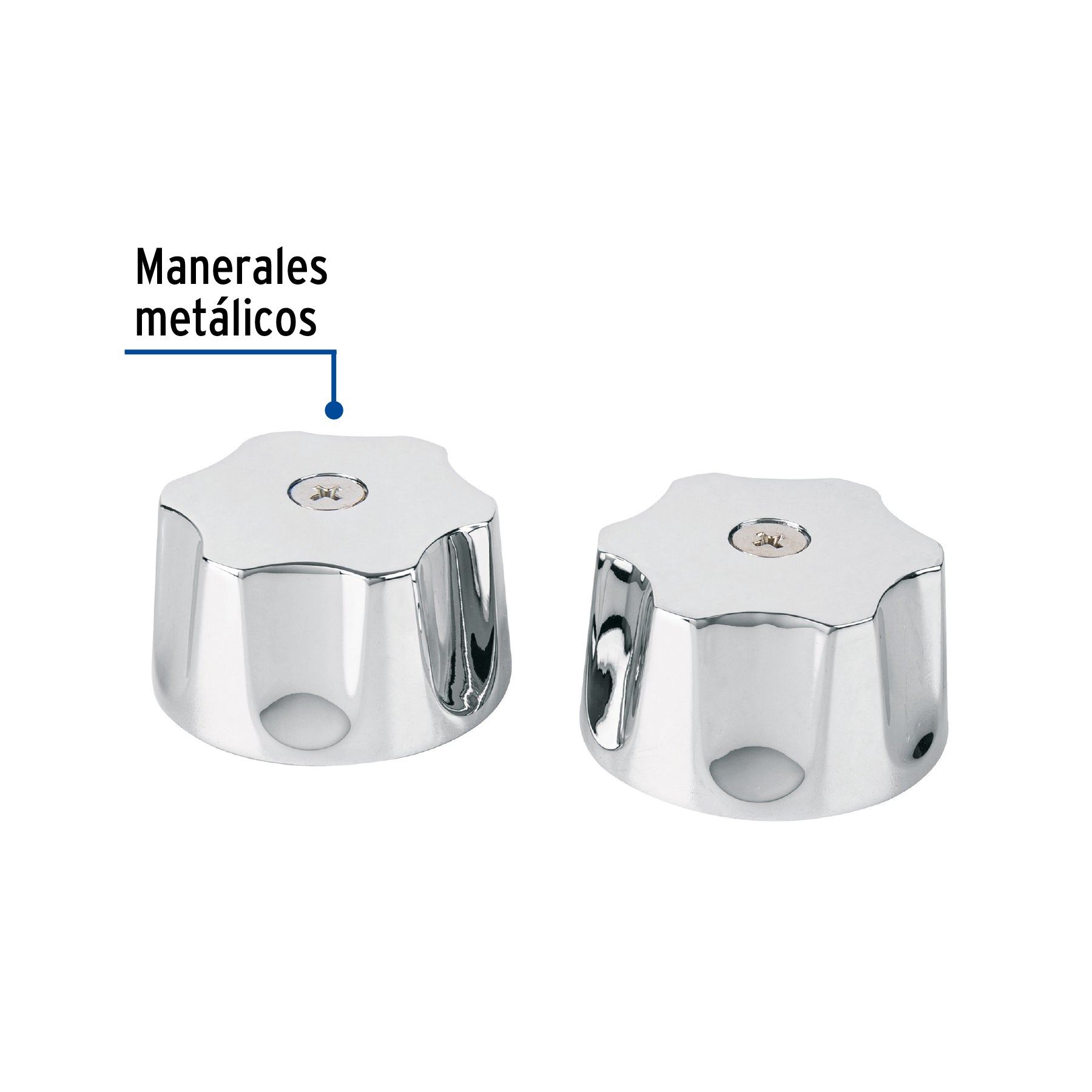 Juego de 2 Manerales Queen Grande Foset Cromo