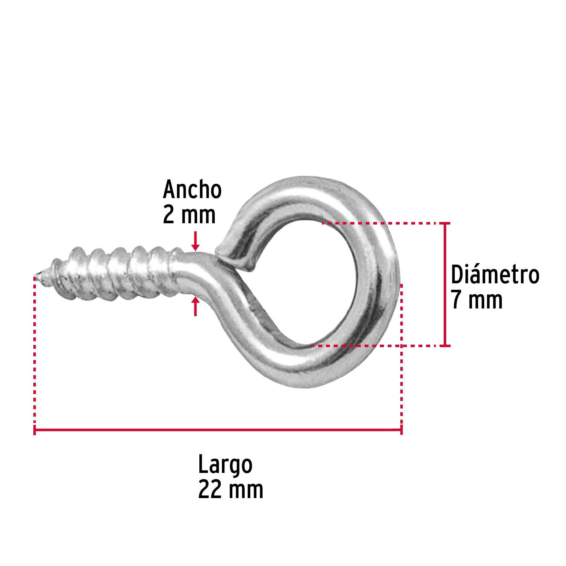 Armella Cerrada 17 x 40 Fiero Bolsa 144 Piezas