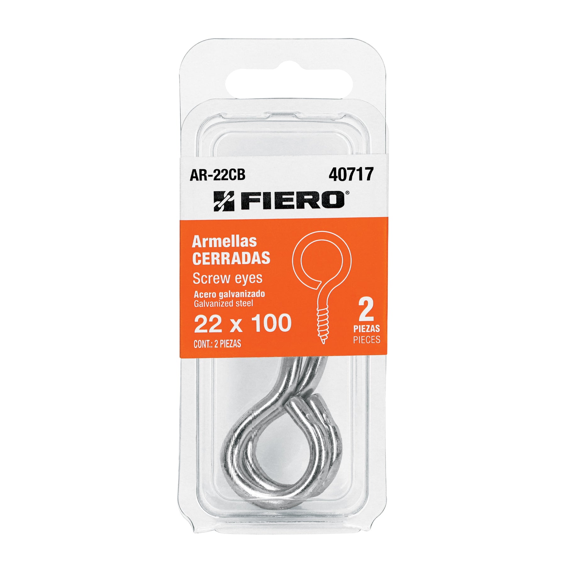 Blister con Armellas Cerradas 22 x 100 Fiero 2 Piezas