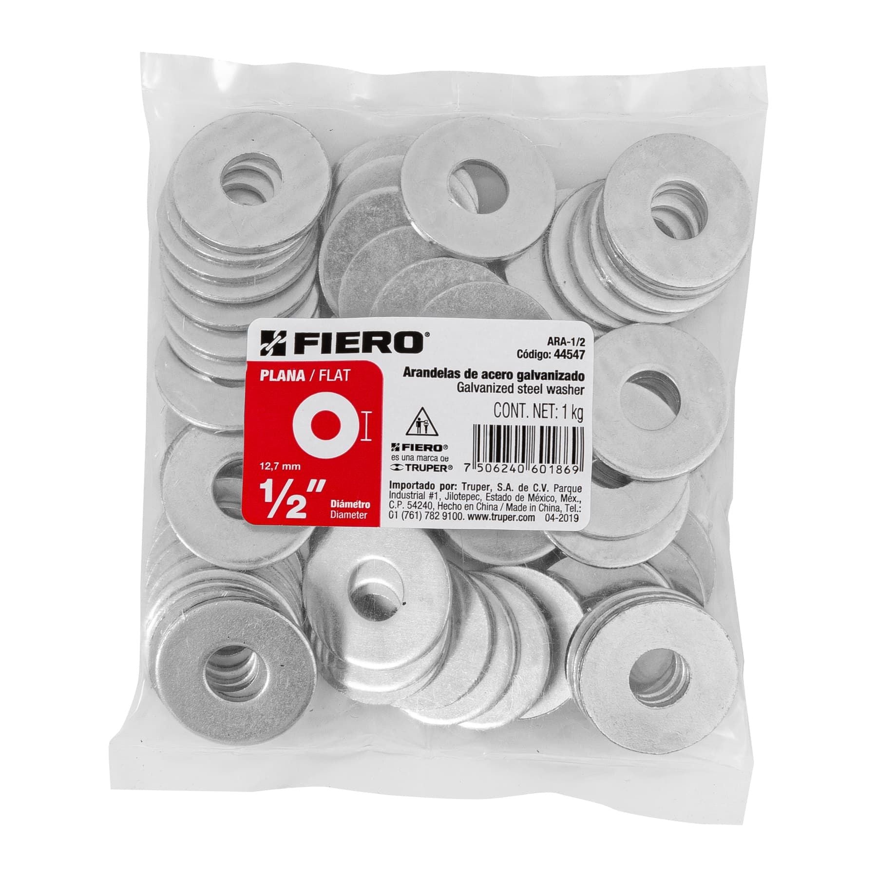 Rondana Plana 1/2" FIERO Bolsa 1 Kilo